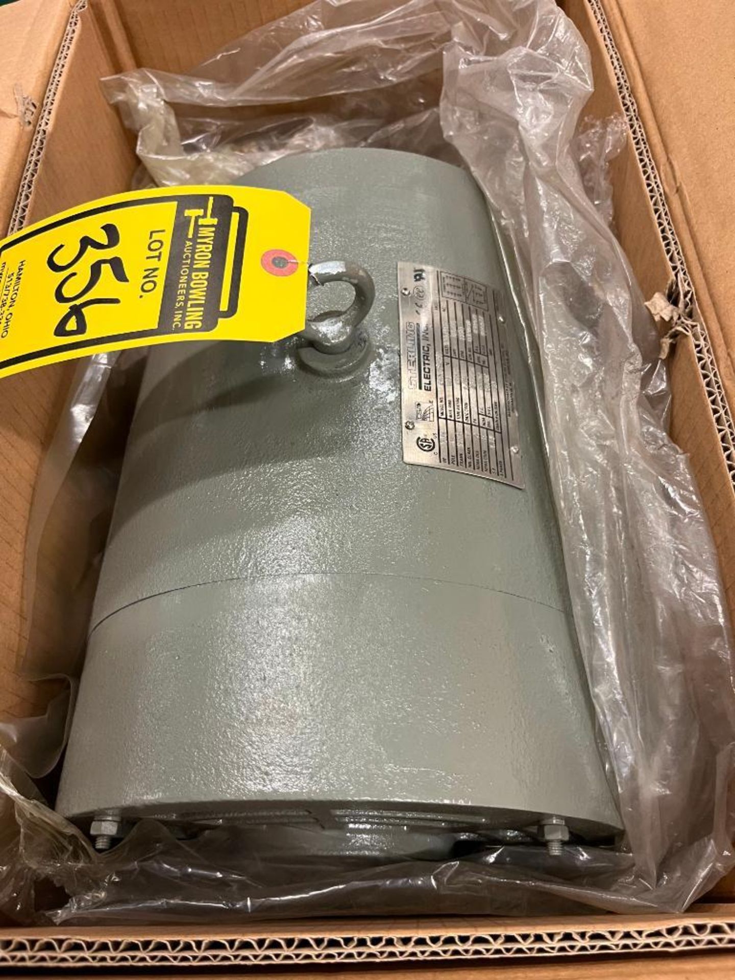 Sterling Electric Motor, Model EHY754DFA, 7.5 HP, 3-Phase, 1770 RPM, 480 Volt, 60 HZ, Frame: 213T - Image 2 of 3