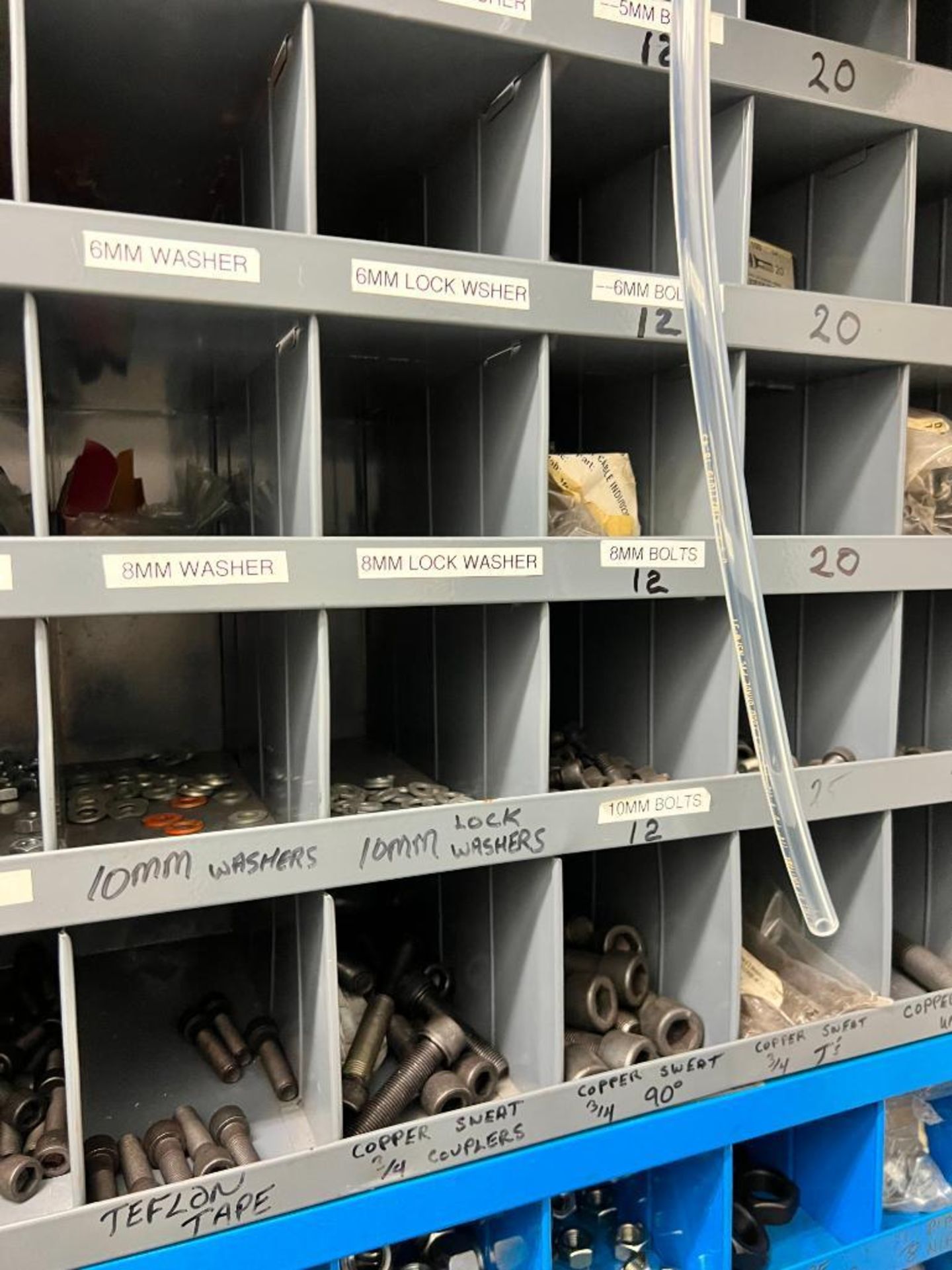 (28) Shelves of Assorted Parts, VERY LARGE LOT Consisting of MRO, Drives, Valves, PLC, Nuts, Bolts, - Image 18 of 67
