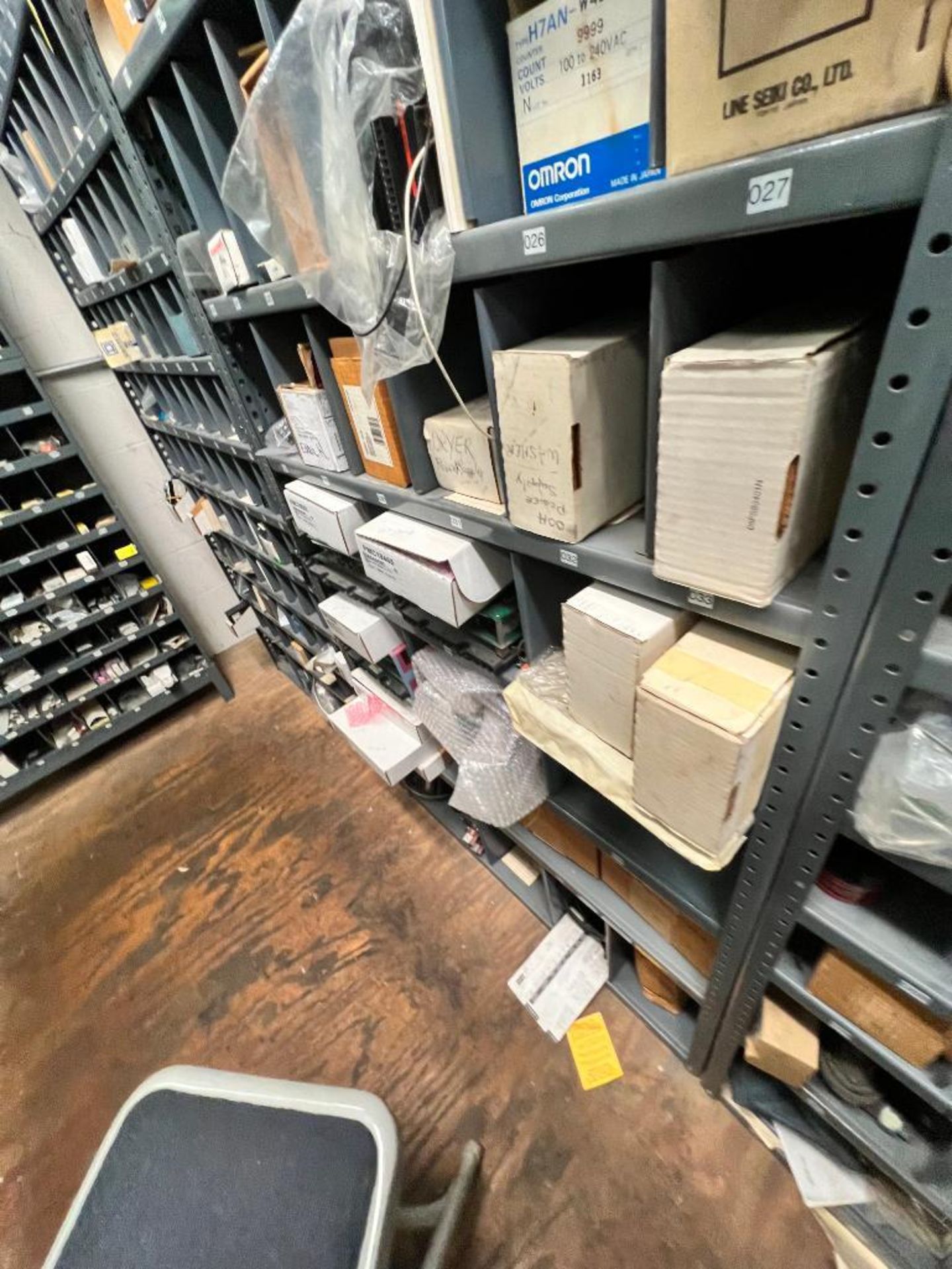 (28) Shelves of Assorted Parts, VERY LARGE LOT Consisting of MRO, Drives, Valves, PLC, Nuts, Bolts, - Image 41 of 67