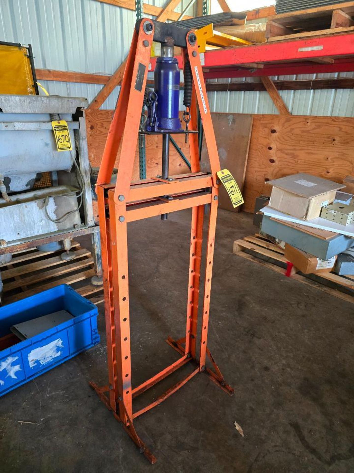 12-Ton Hydraulic Bottle Shop Press - Image 2 of 4