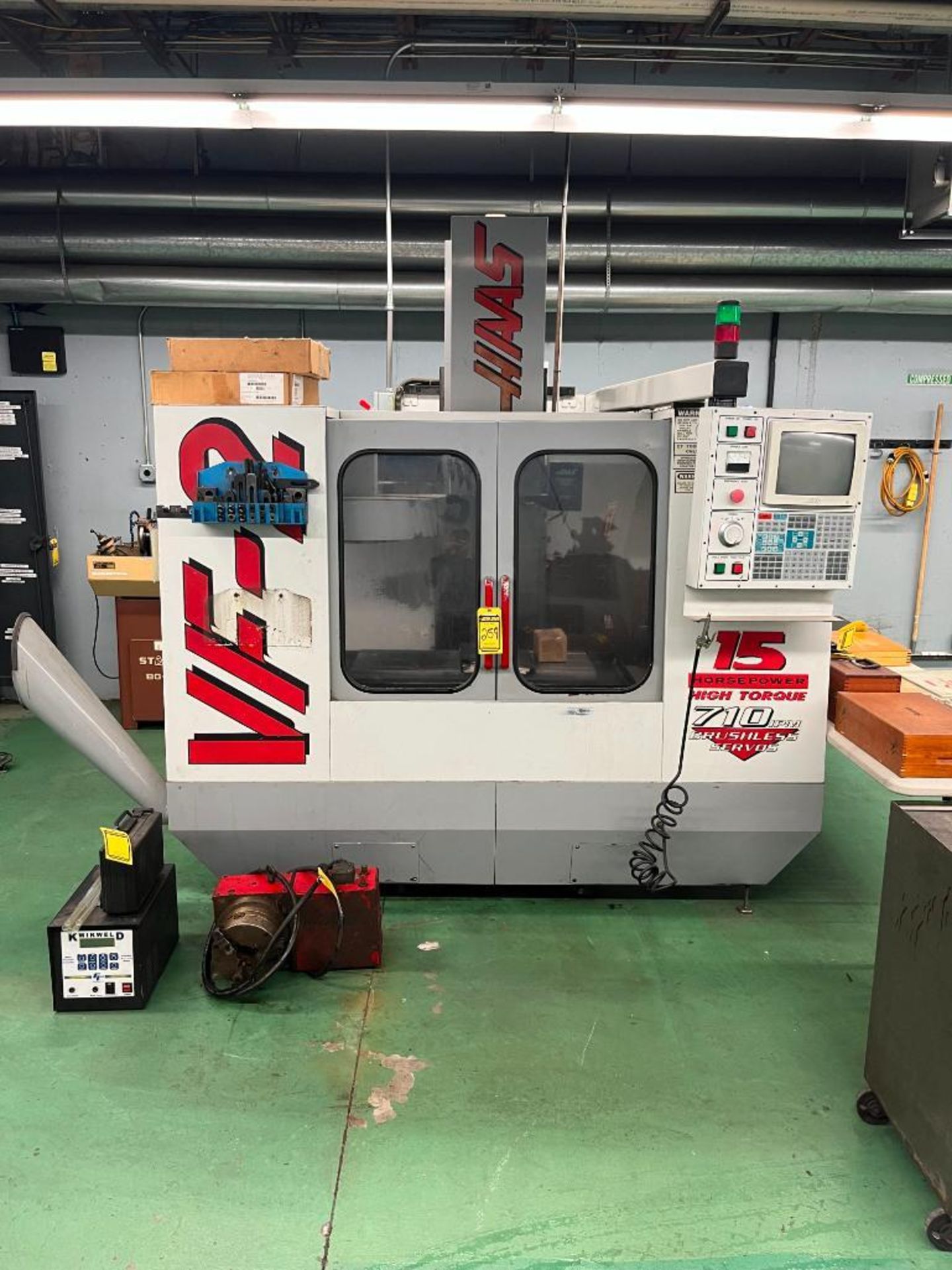 1997 Haas 4th Axis Vertical Machining Center, Model VF-2, S/N 10631, 3-Phase, 230 Volt, 36" X 14" Ta