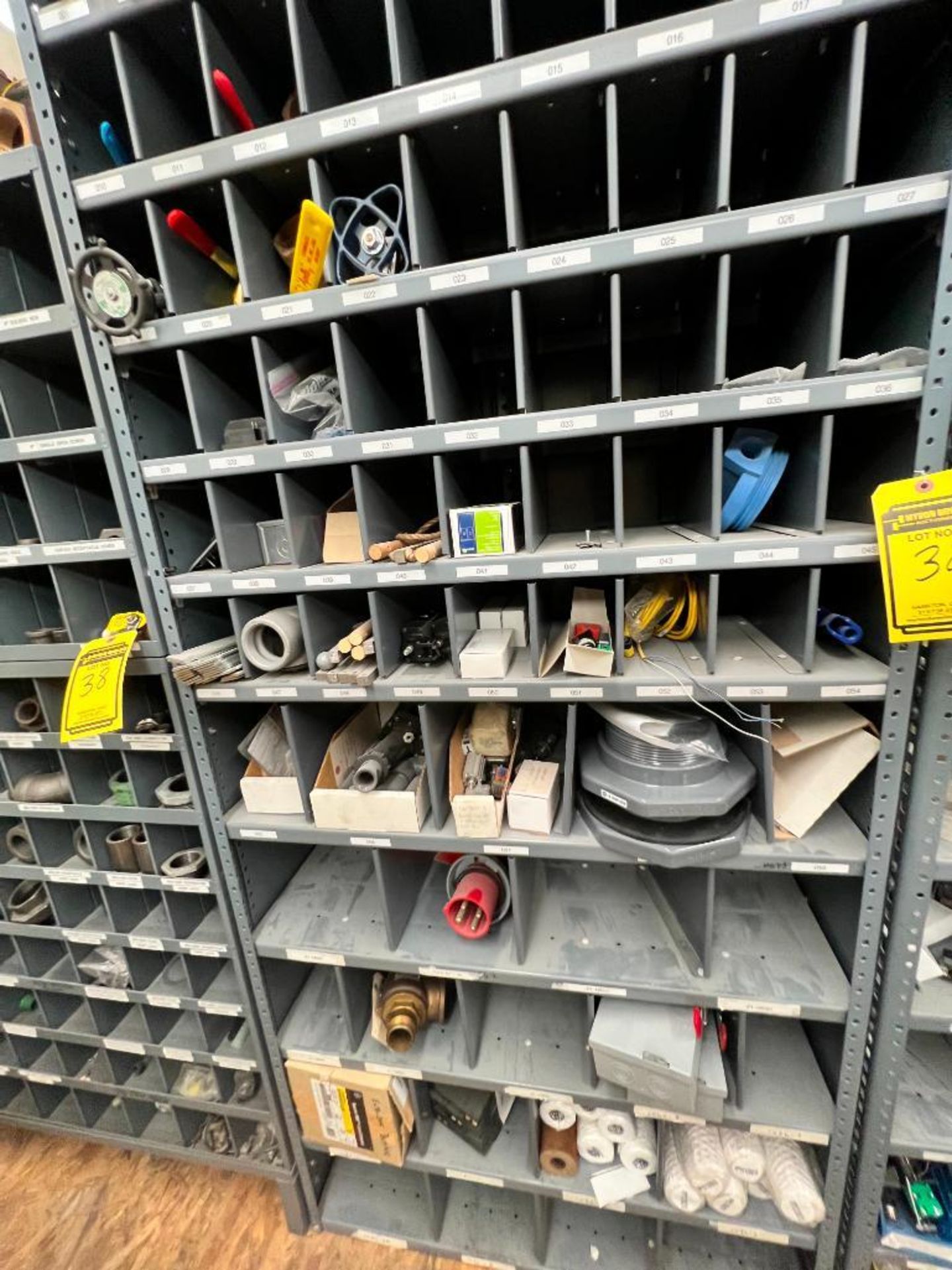 (28) Shelves of Assorted Parts, VERY LARGE LOT Consisting of MRO, Drives, Valves, PLC, Nuts, Bolts, - Image 54 of 67