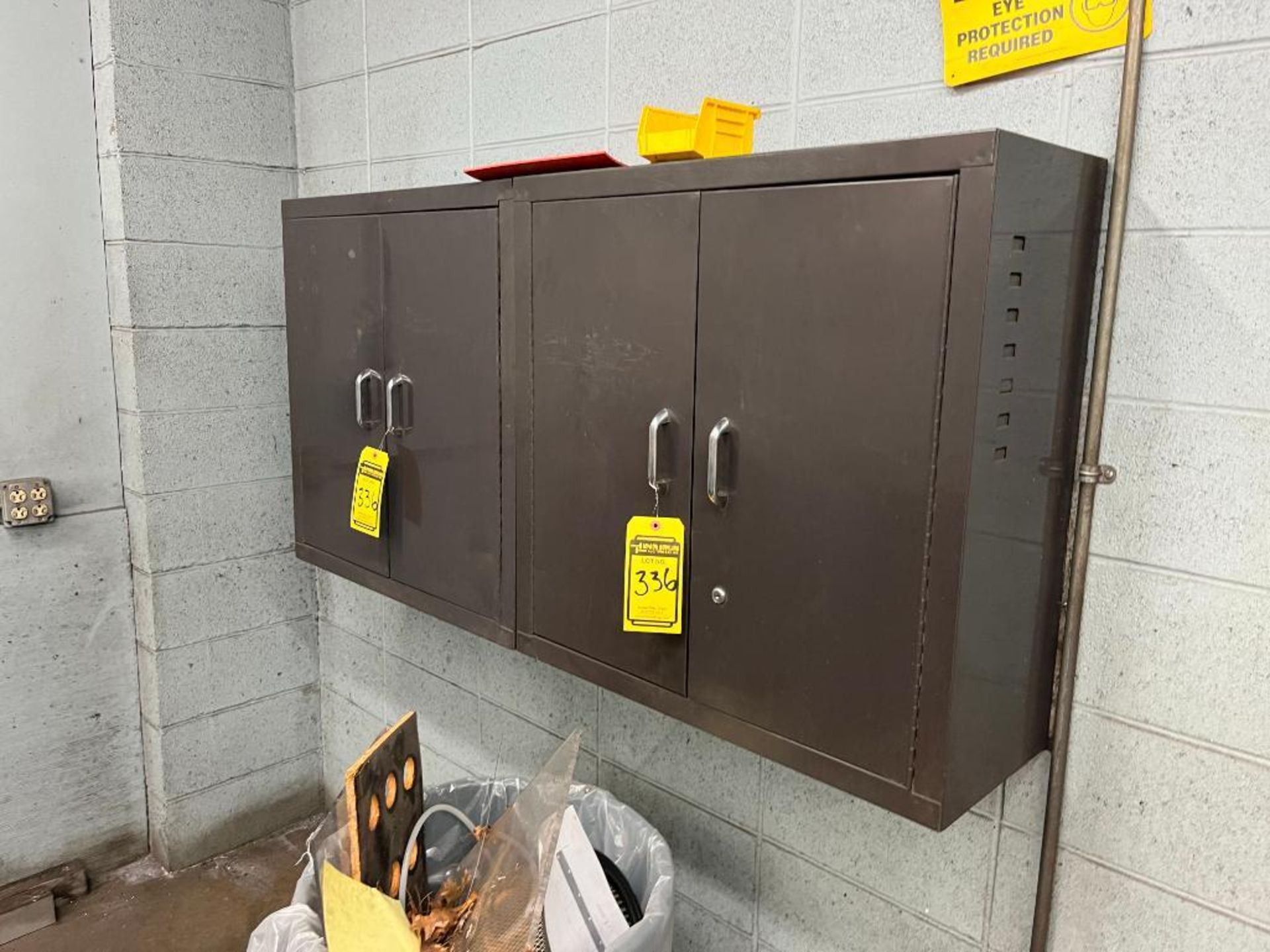 (2) Storage Cabinets w/ Assorted Grinding Stones