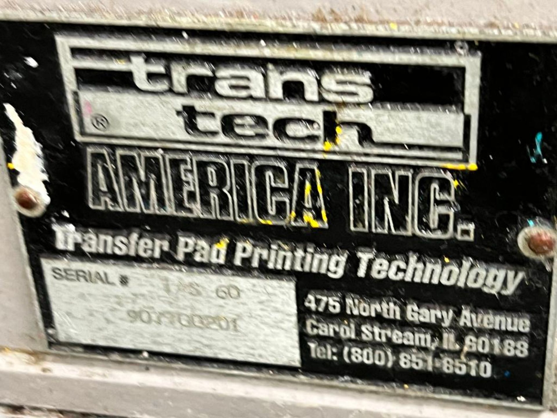 Trans Tech Sealcup 60 Pad Printer, Model TAS-60, S/N 903900201 - Image 3 of 3