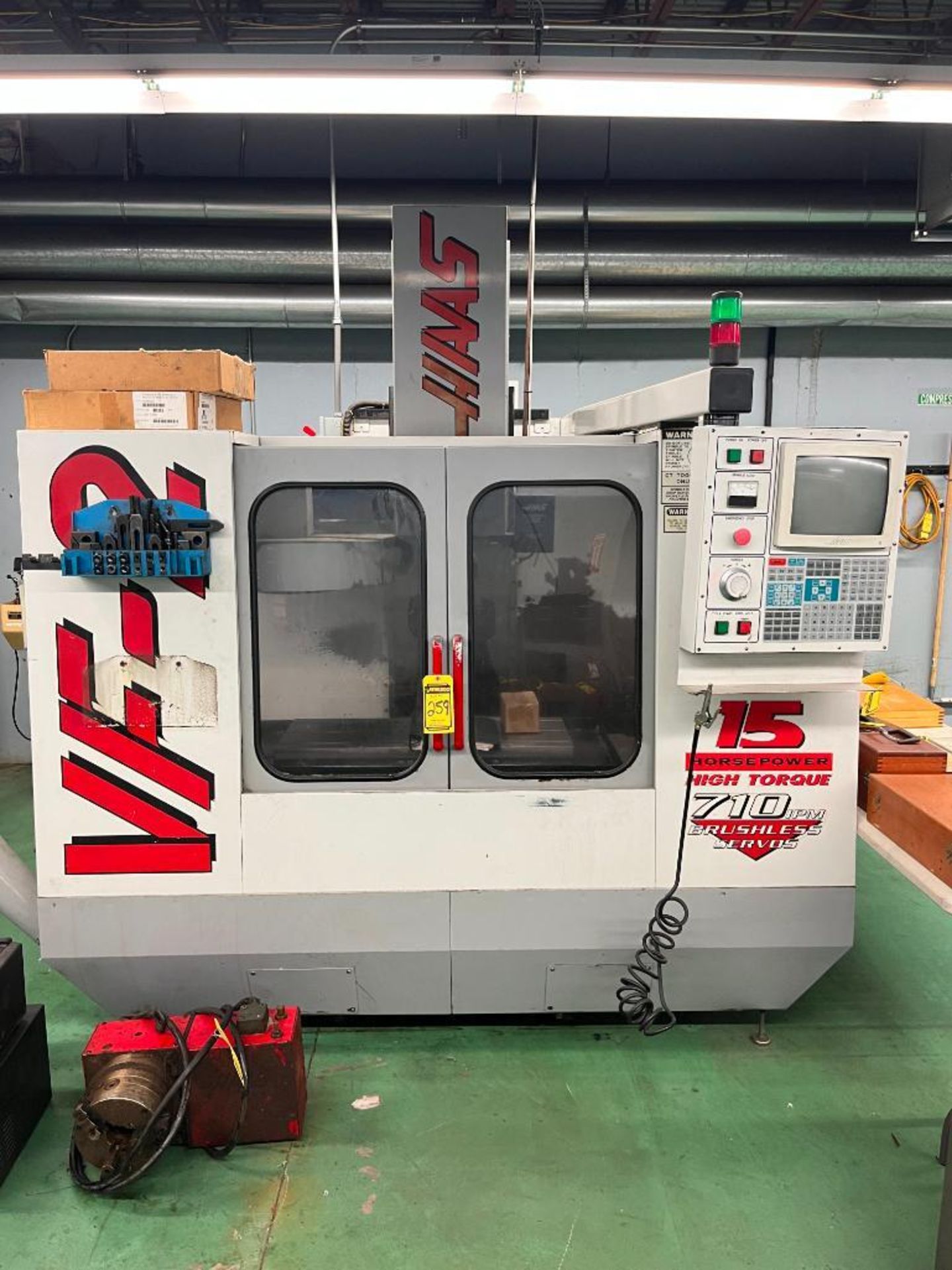 1997 Haas 4th Axis Vertical Machining Center, Model VF-2, S/N 10631, 3-Phase, 230 Volt, 36" X 14" Ta - Image 3 of 11
