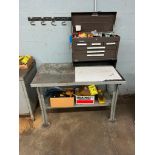 Work Table, 27"X48", w/ 6-Drawer Kennedy Toolbox