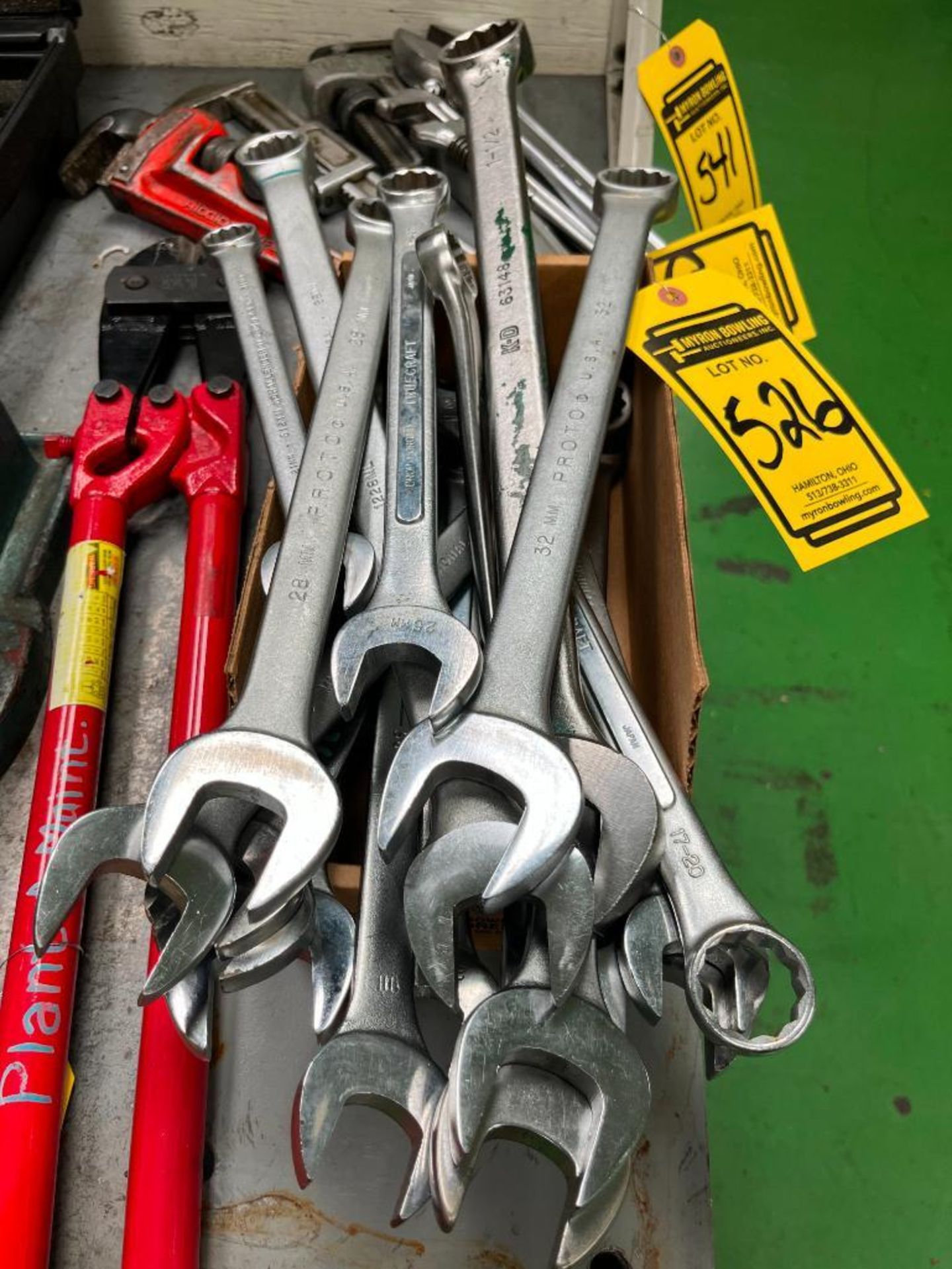 Box of Assorted Size Wrenches