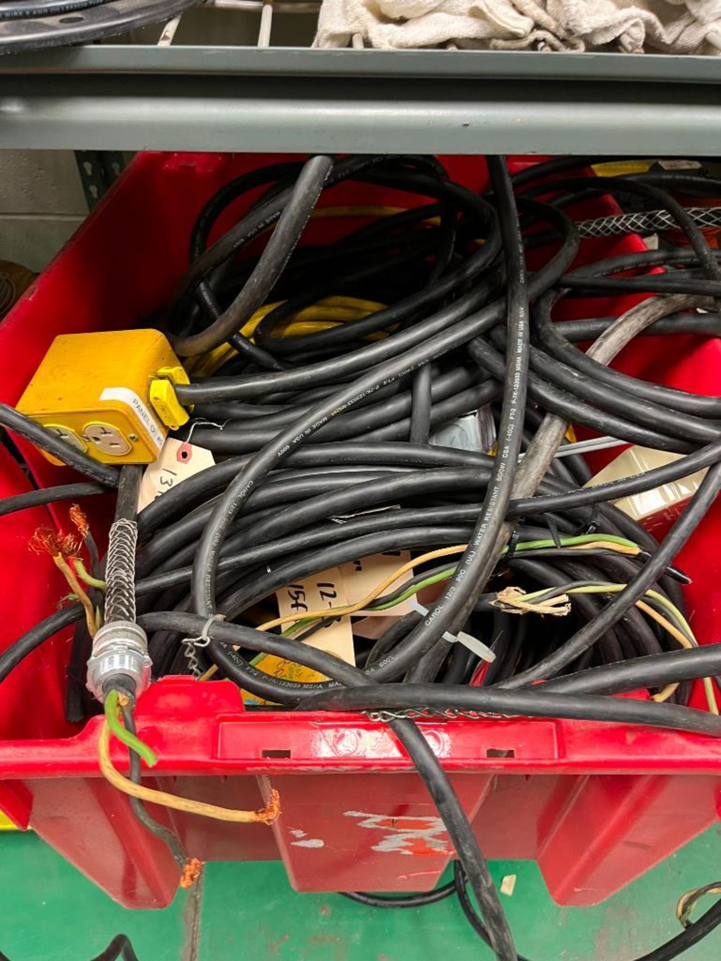 Contents of Maintenance Repair Room; Electrical Wire, Fittings, Chain, Breakers, Relays, Plug Ends, - Image 46 of 65