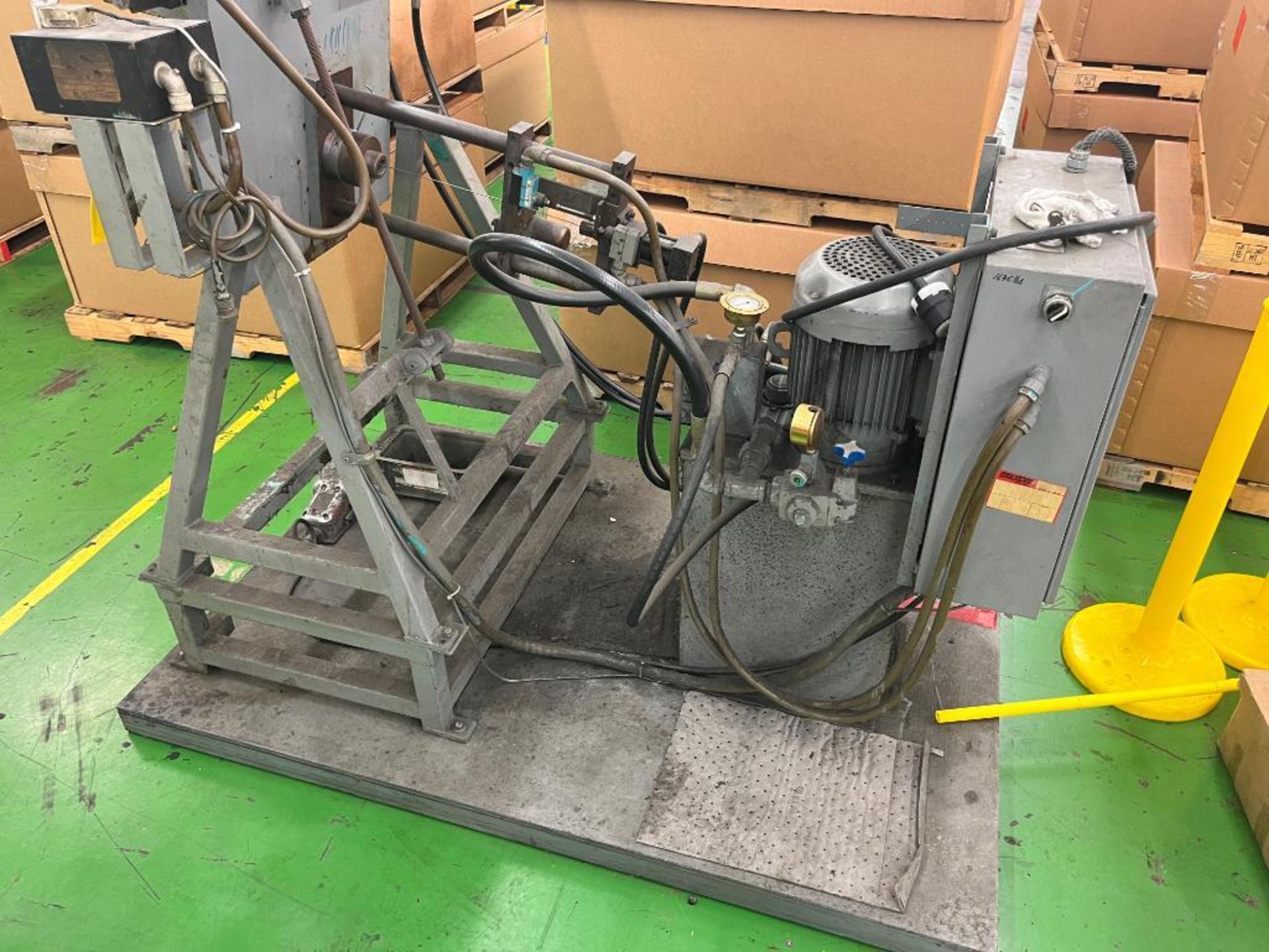 Hydraulic Radial Crimping Unit on Steel Sled w/ HPU - Image 6 of 7