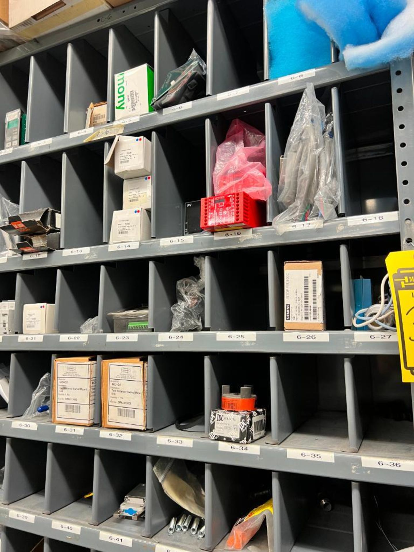 (28) Shelves of Assorted Parts, VERY LARGE LOT Consisting of MRO, Drives, Valves, PLC, Nuts, Bolts, - Image 6 of 67