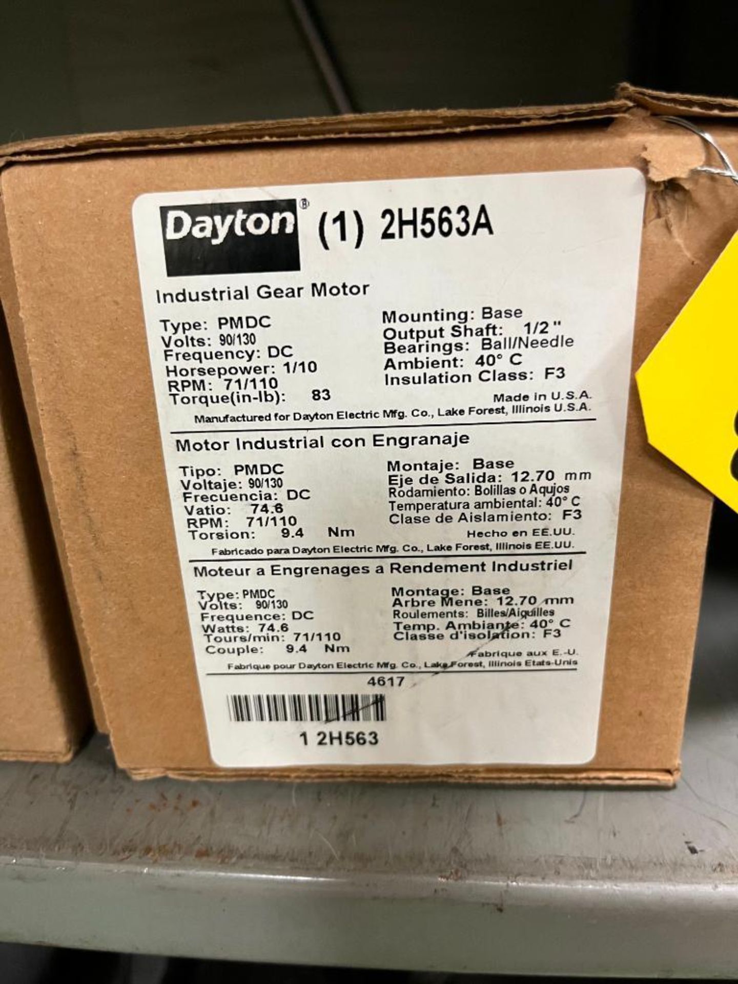 Enerpac B3006 Vessel, Weg Vertical Mount Electrical Motor, (2) 1/10 HP Dayton Industrial Gear Motors - Image 3 of 8