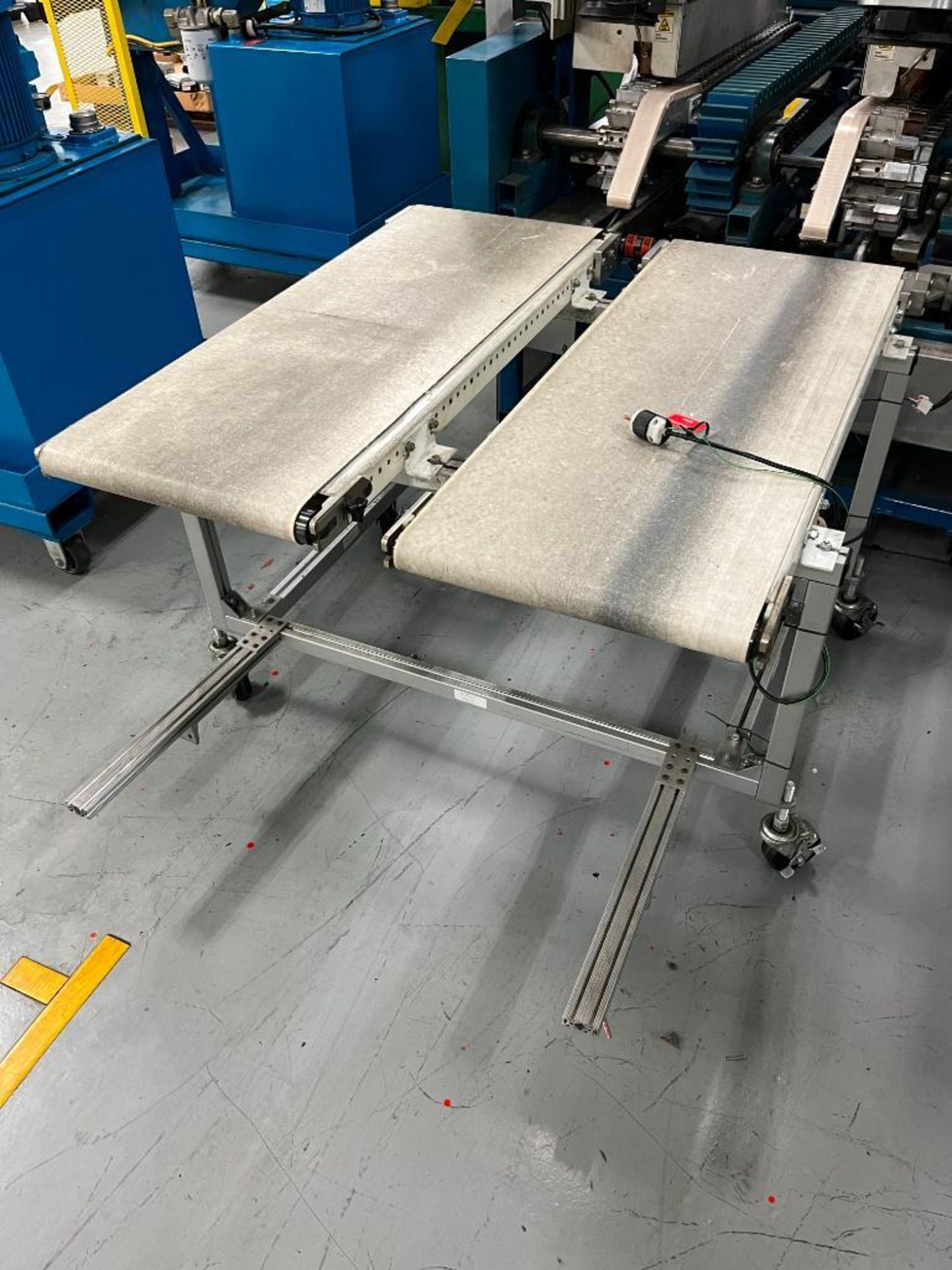 IMS Dual Heat Shrink Conveyor Oven w/ Twin Belt Parts Power Conveyor, Rolled End Die Oven Belt, Take - Image 9 of 9