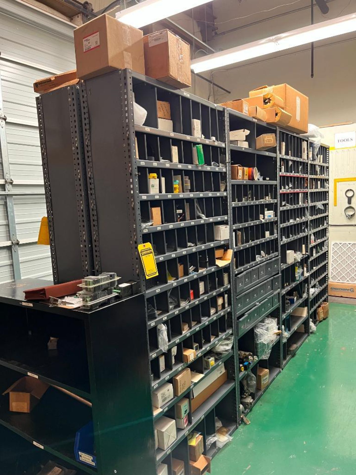 Contents of Maintenance Repair Room; Keyence & Turck Sensors, Allen-Bradley & Omega Modules, Assorte