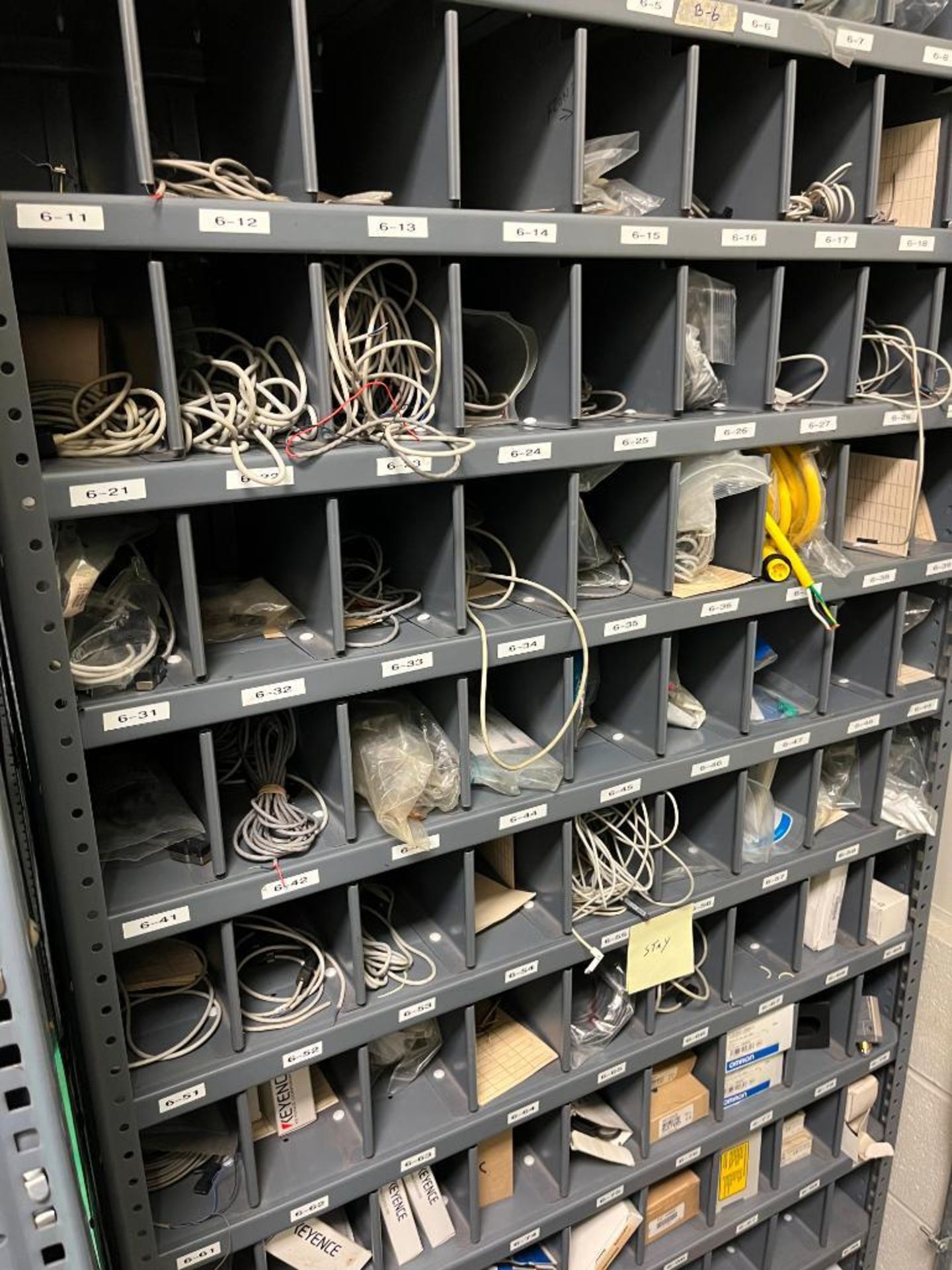 Contents of Maintenance Repair Room; Electrical Wire, Fittings, Chain, Breakers, Relays, Plug Ends, - Image 4 of 65