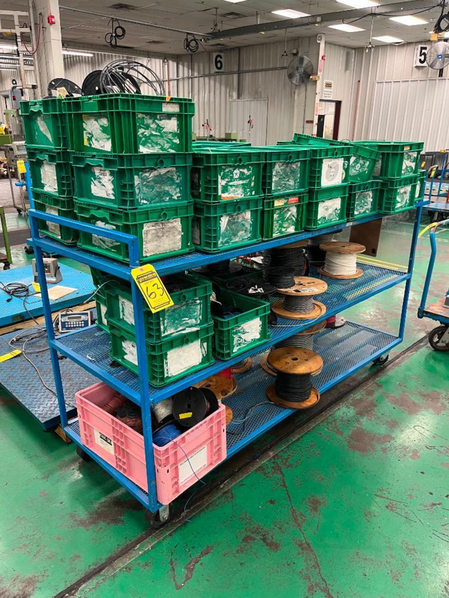 Wire Cart Full of Insulated Low Voltage Electrical Wire