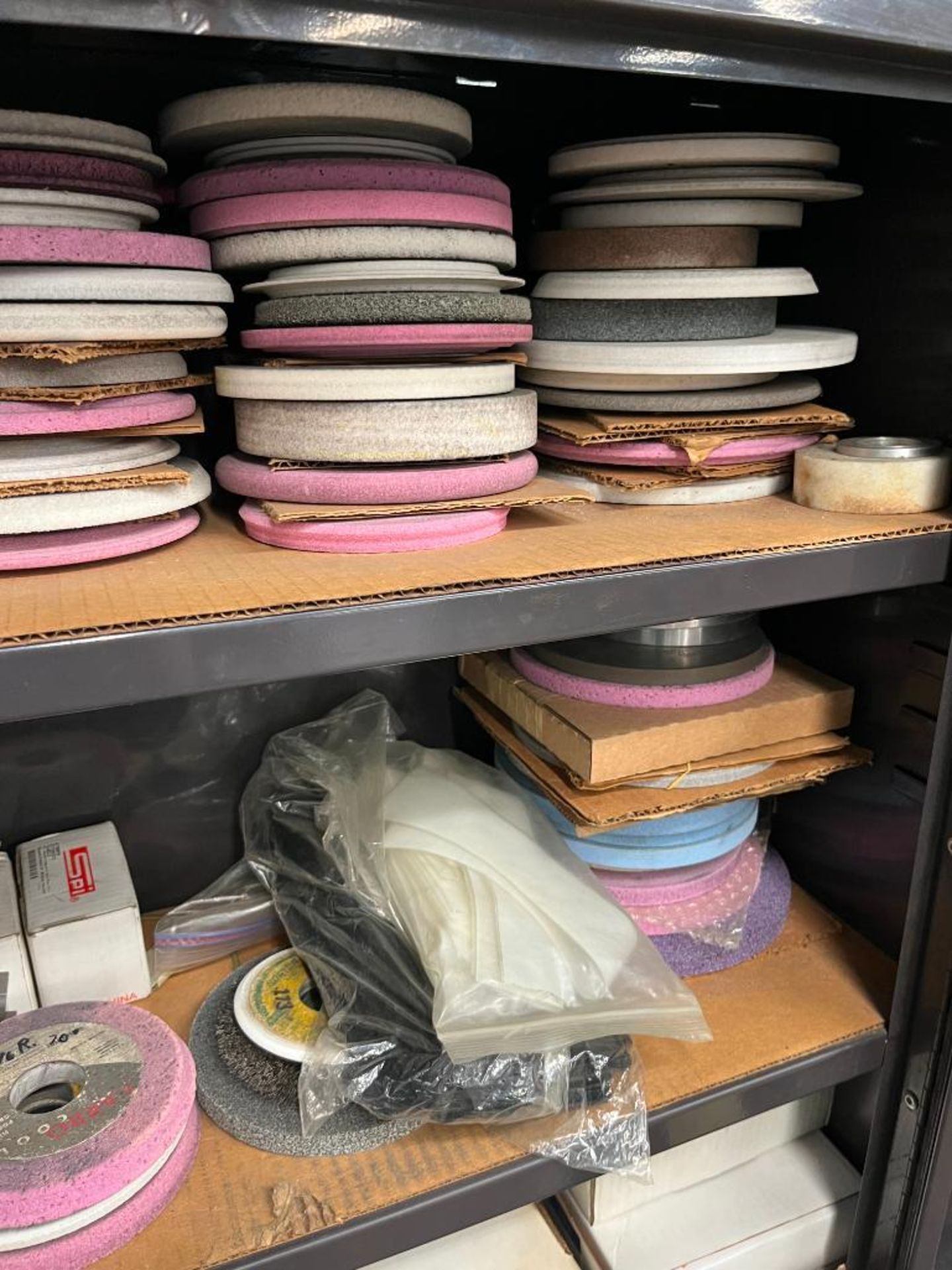 (2) Storage Cabinets w/ Assorted Grinding Stones - Image 9 of 11