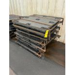 (2) Stacks of Steel Stackable Frames, 50" X 47", w/ Plastic Pallet Inserts & Plastic Pallets (Some G