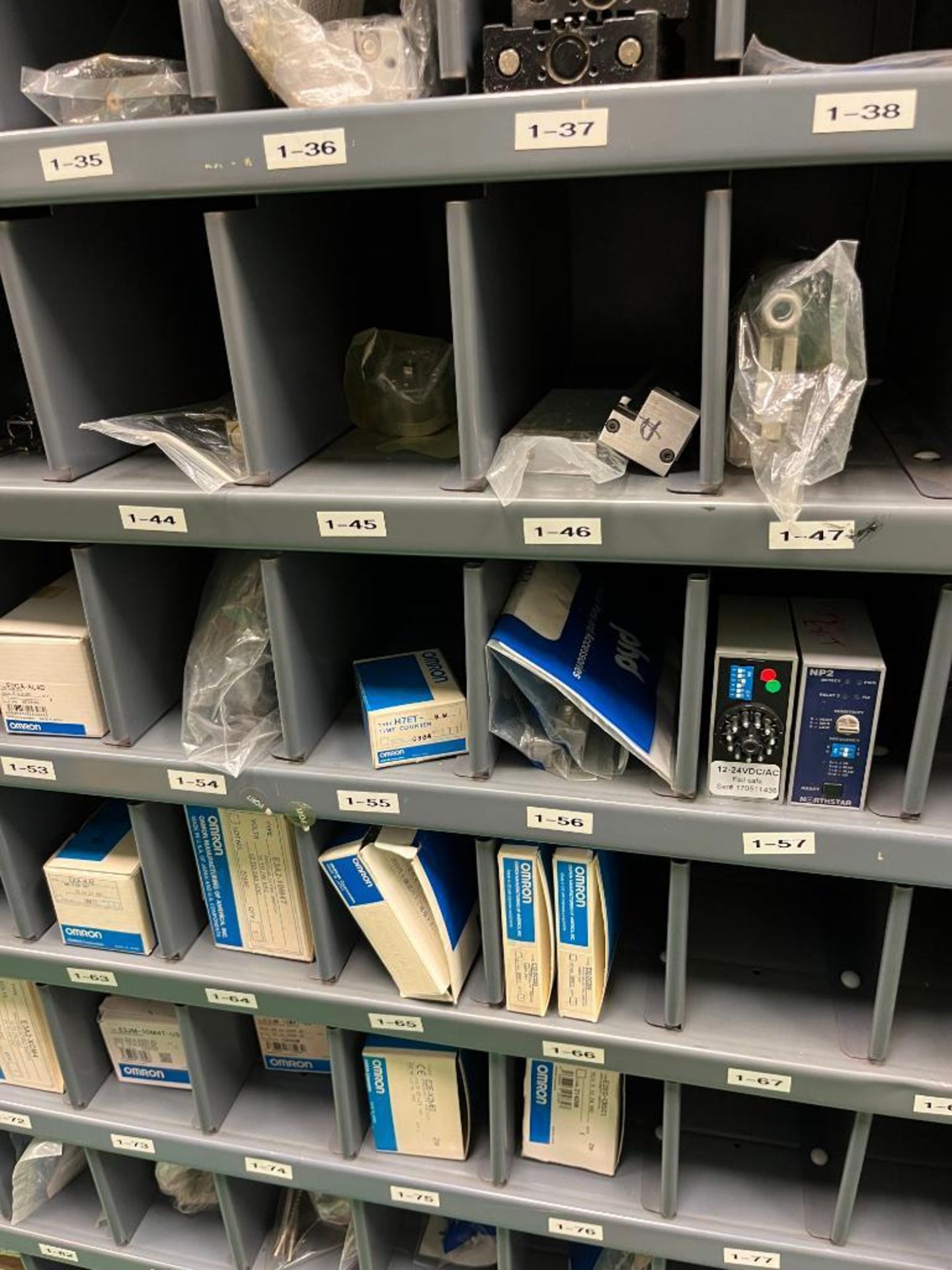 Contents of Maintenance Repair Room; Electrical Wire, Fittings, Chain, Breakers, Relays, Plug Ends, - Image 5 of 65