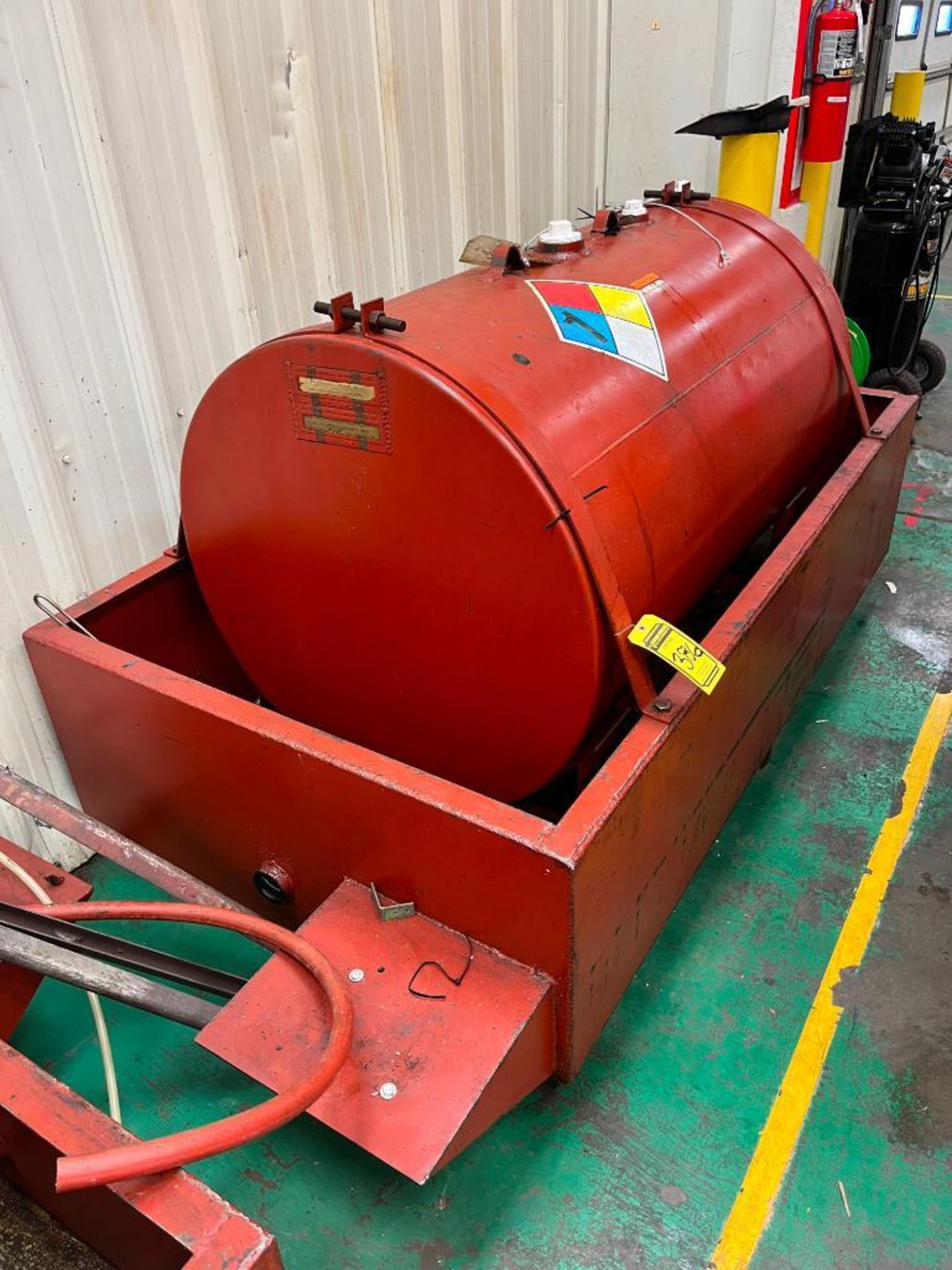 Service Welding & Machine 300-Gallon Used Water/Oil Tank in Steel Spill Container - Image 2 of 3