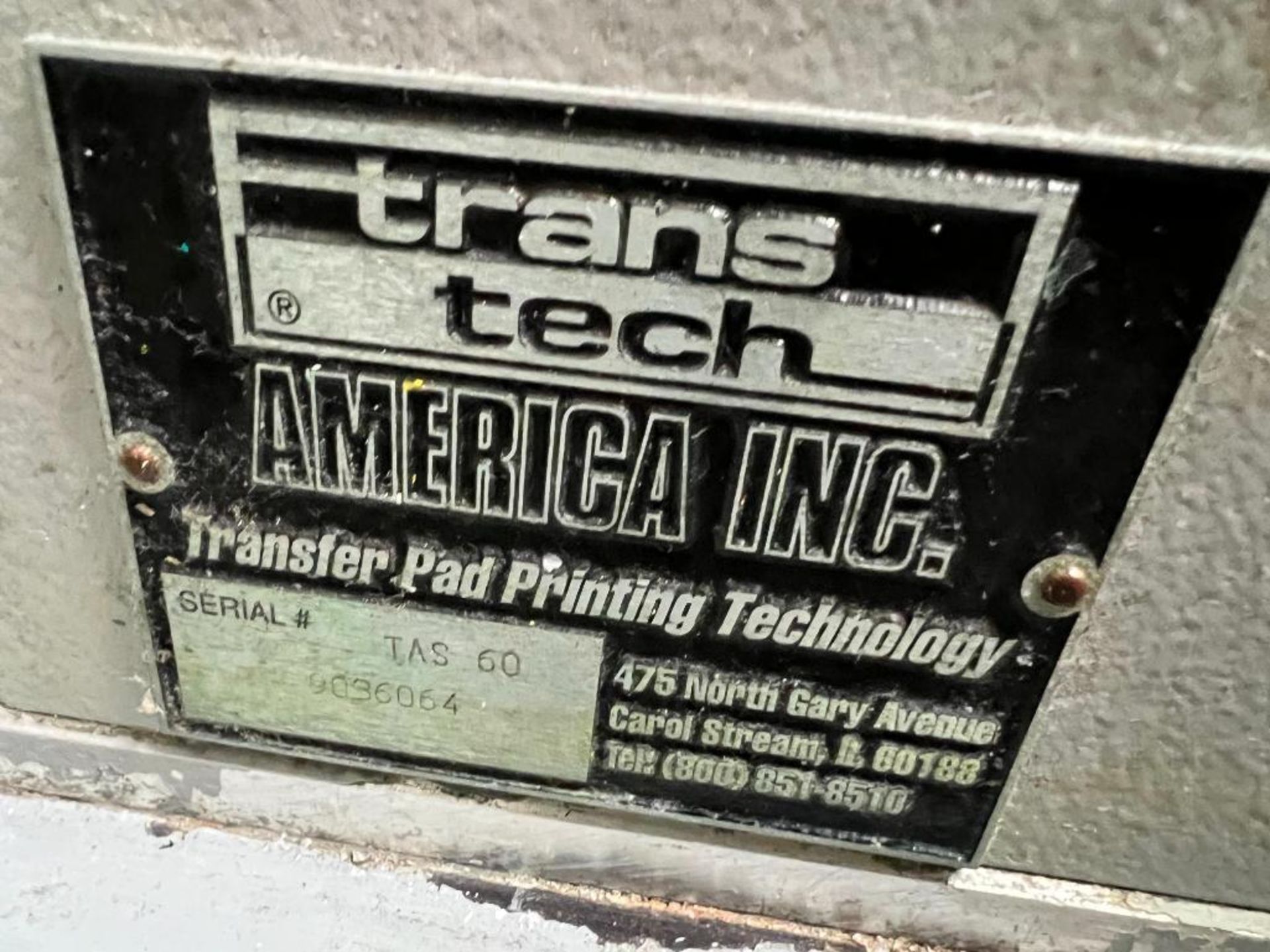 Trans Tech Sealcup 60 Pad Printer, Model TAS-60, S/N 9036064 - Image 5 of 5