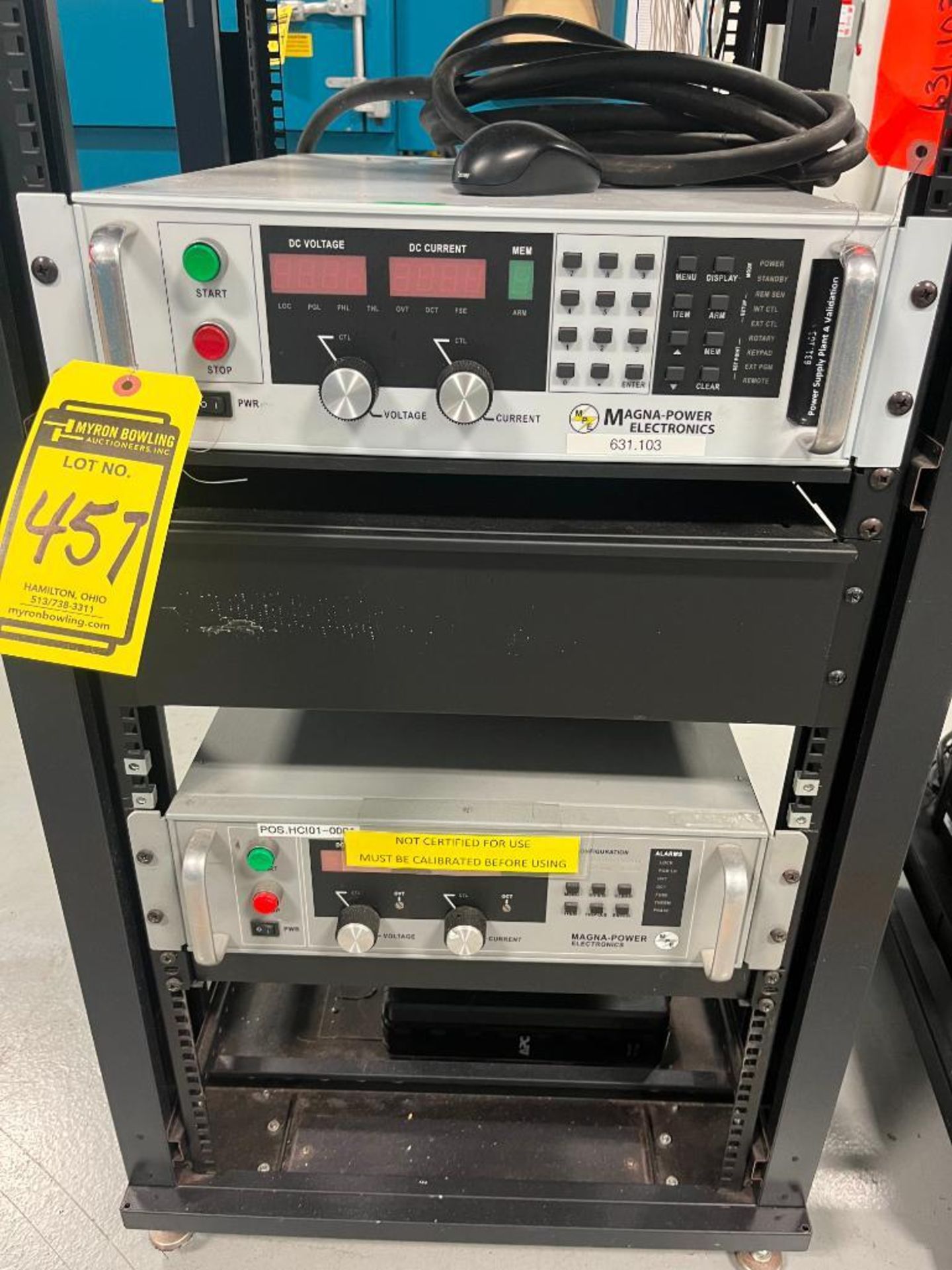 (2) Magna-Power Electronics Programmable DC Power Supplies, Model TSD50-300/480, on Server Cart w/ A - Image 4 of 4