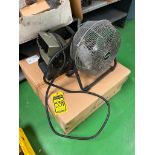 Axial Exhaust Fan w/Shroud, (2) Floor Fans