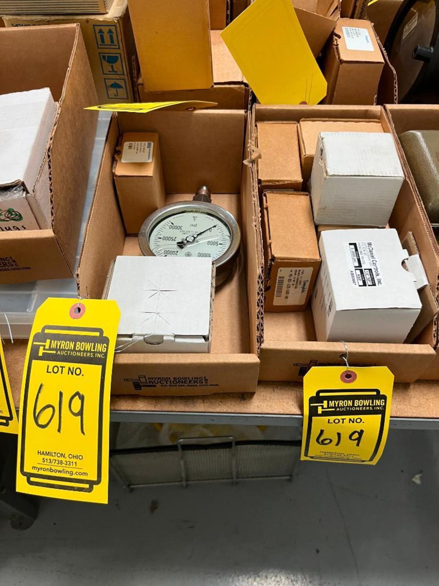 (2) Boxes of Assorted Pressure Gauges, Mc Daniel, Swagelok