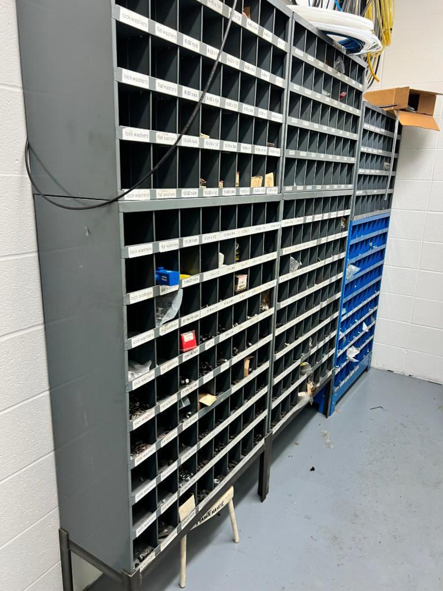 (28) Shelves of Assorted Parts, VERY LARGE LOT Consisting of MRO, Drives, Valves, PLC, Nuts, Bolts, - Bild 12 aus 67