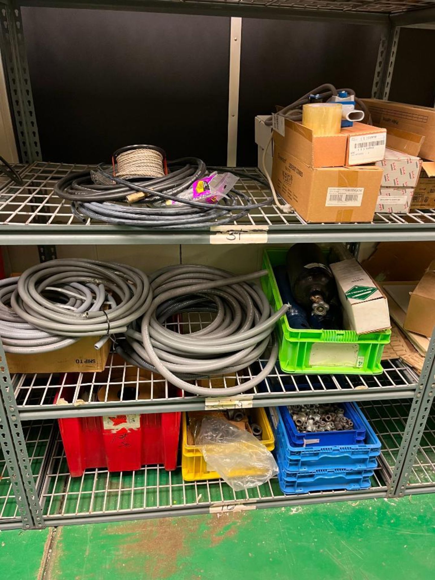 Contents of Maintenance Repair Room; Electrical Wire, Fittings, Chain, Breakers, Relays, Plug Ends, - Image 52 of 65