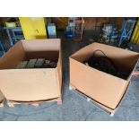 (2) Gaylord Boxes w/ Electrical Wire, Ethernet Cable, & Electrical Enclosures