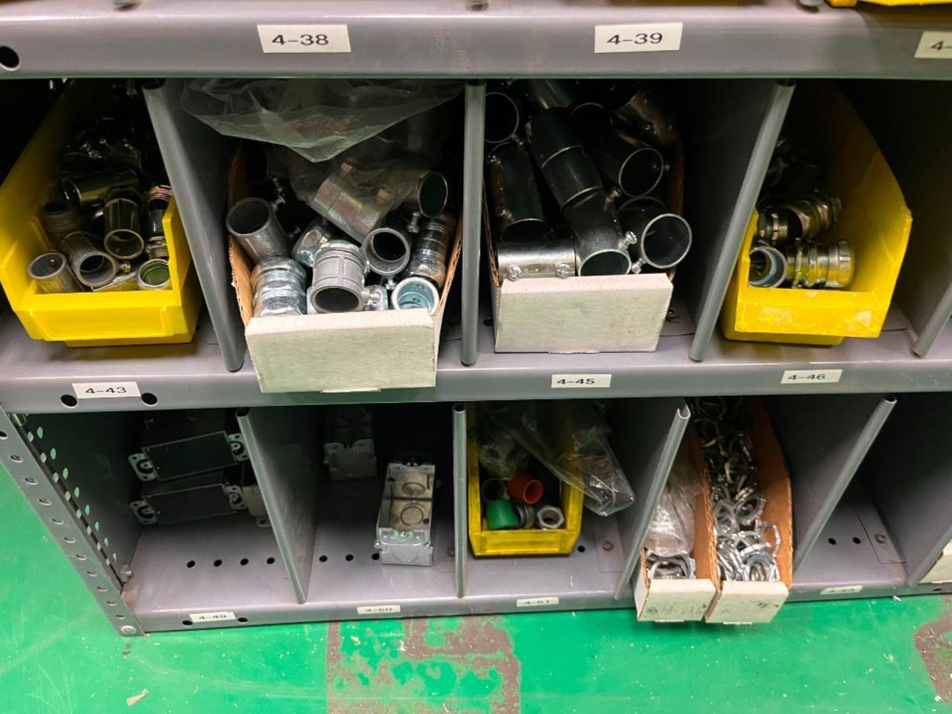 Contents of Maintenance Repair Room; Electrical Wire, Fittings, Chain, Breakers, Relays, Plug Ends, - Image 21 of 65