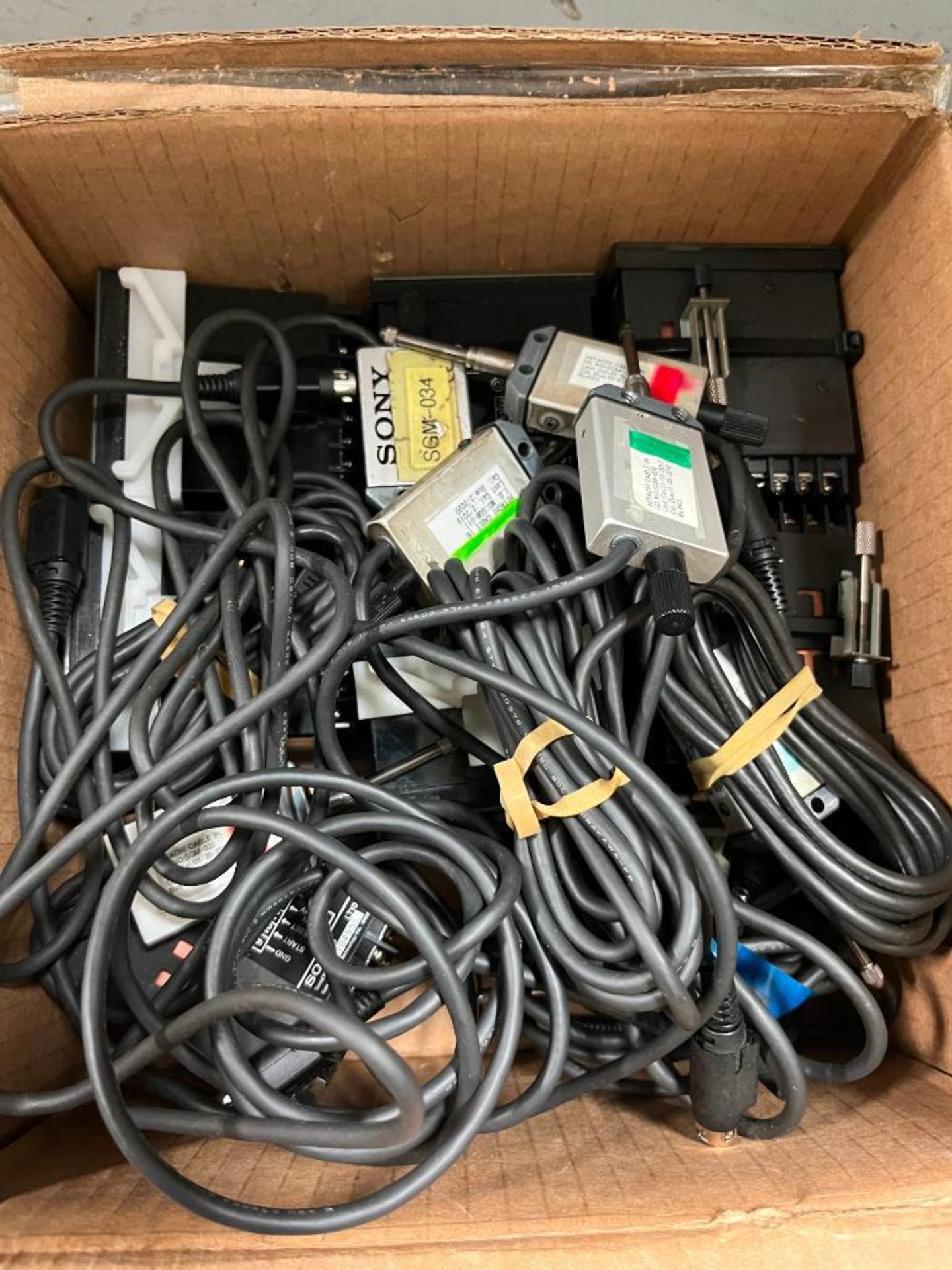 Box of Sony DT12N Digital Gauging Probes w/ Cables & Display Unit