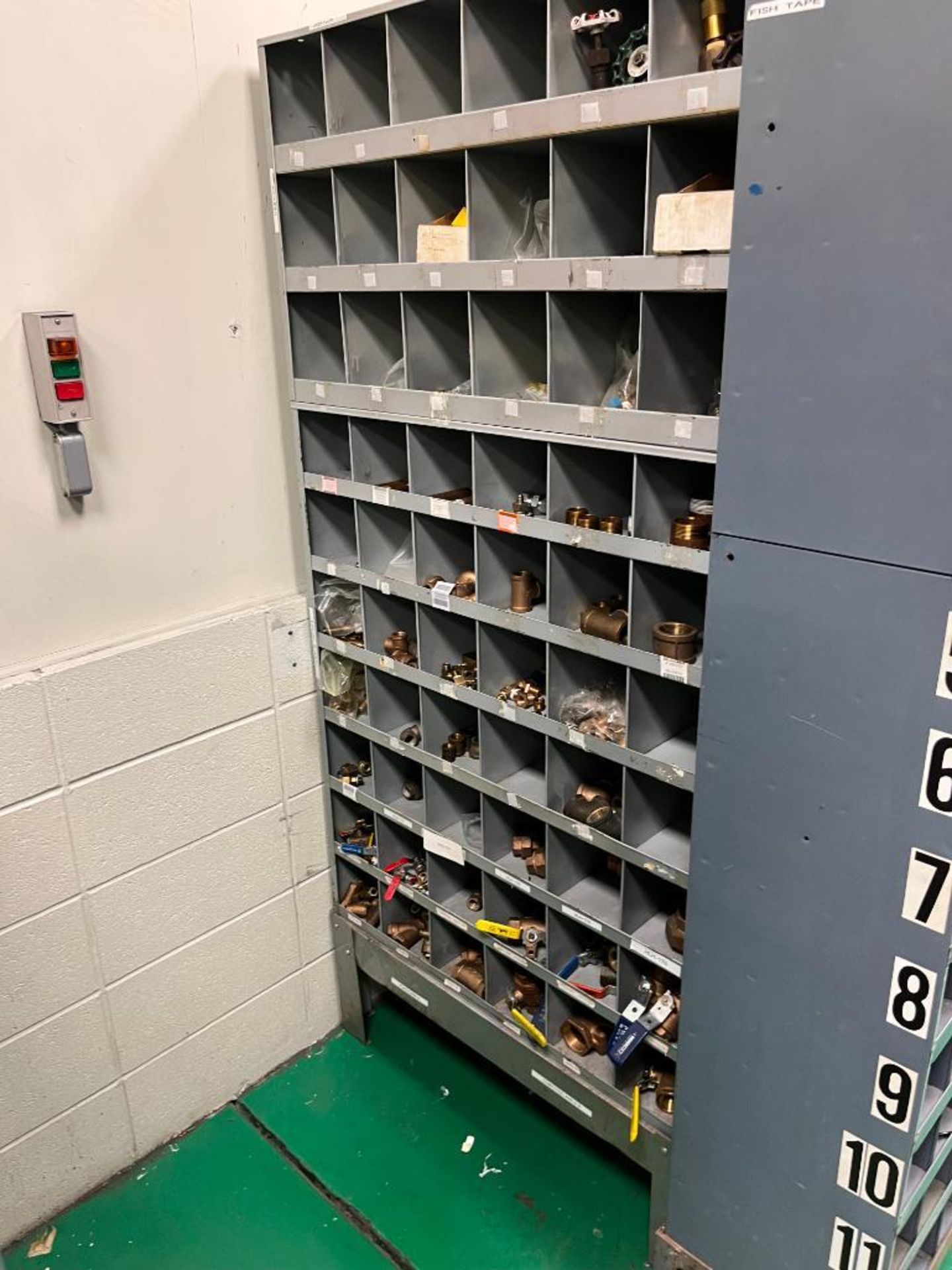 Contents of Maintenance Repair Room; Electrical Wire, Fittings, Chain, Breakers, Relays, Plug Ends, - Image 29 of 65