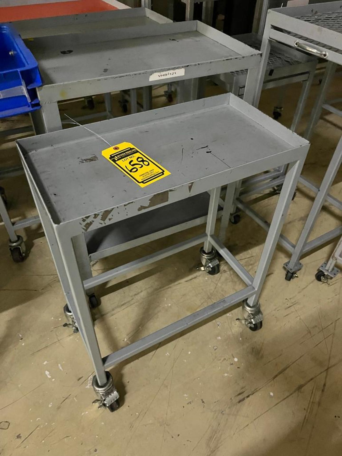 (5) Metal Rolling Carts - Image 2 of 3