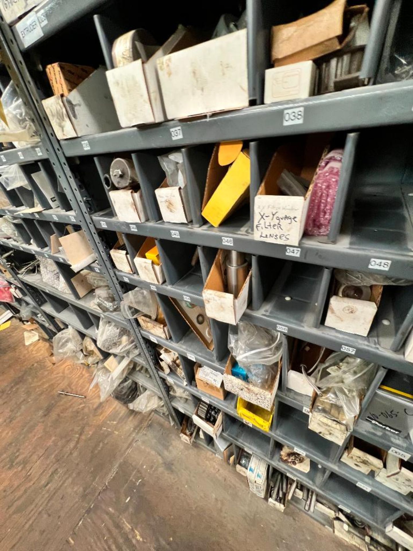 (28) Shelves of Assorted Parts, VERY LARGE LOT Consisting of MRO, Drives, Valves, PLC, Nuts, Bolts, - Bild 32 aus 67