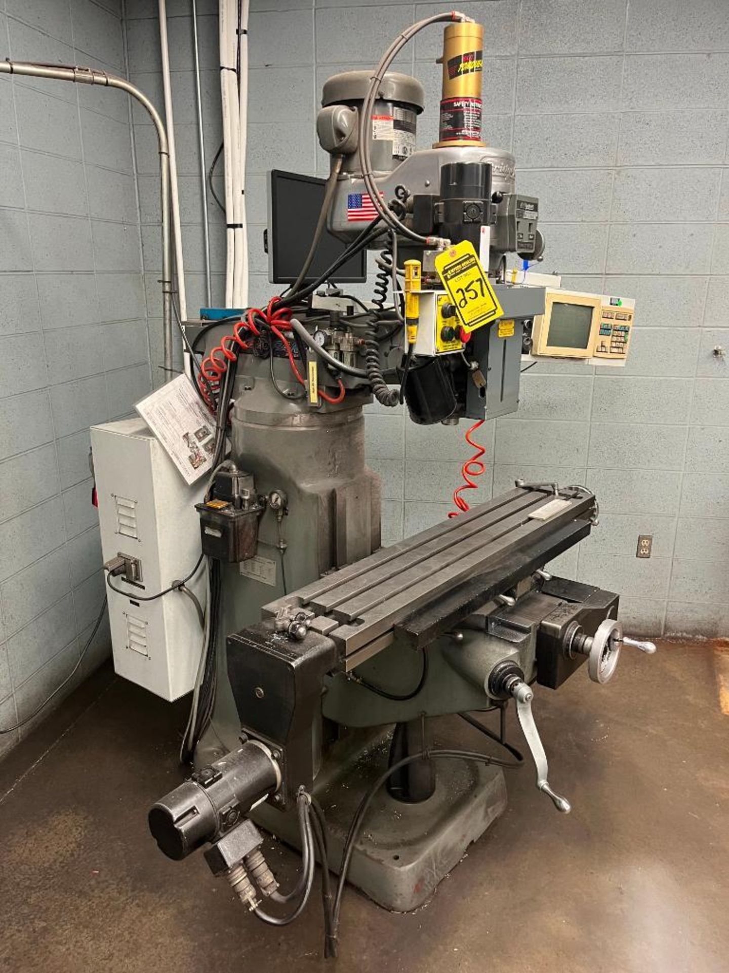 Bridgeport Ez-Trak Milling Machine, Drive S/N 169095, 2-Axis DRL, 2 HP, 48" X 9" Table - Image 3 of 9