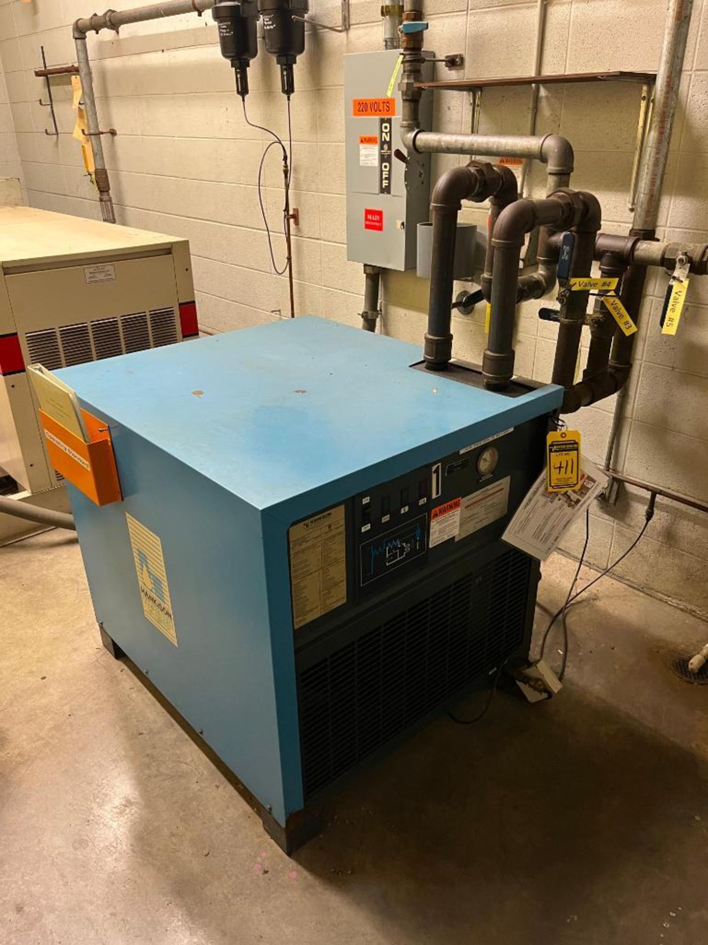 Hankinson Compressed Air Dryer, Model PR200-230, R-22 Refrigerant, 200 SCFM @ 100 PSI, 175 Max. PSI, - Image 2 of 5