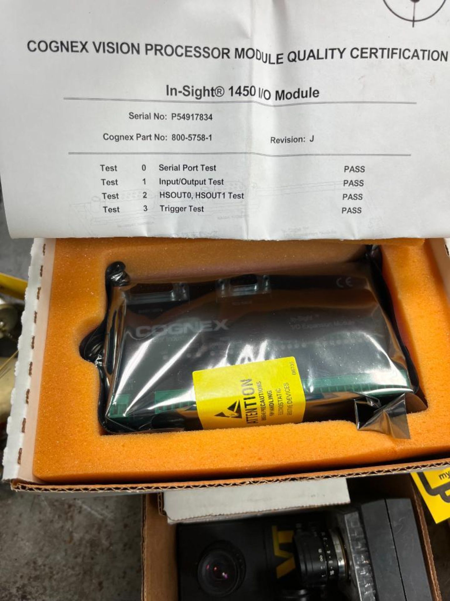 (1) Cognex In-Sight 51X0E Processor, S/N Z55065445, (1) Cognex In-Sight 1450 I/O Module, S/N P549178 - Image 5 of 9