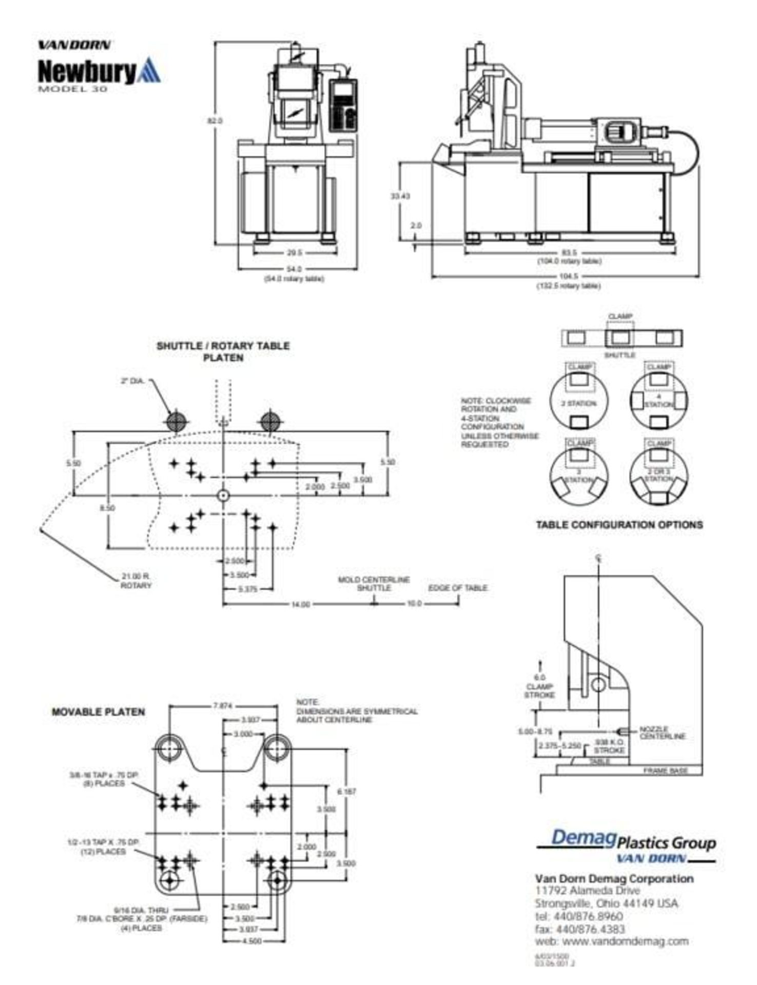 Van Dorn Demag Injection Molding Machine Model Newbury 30, Model 30VTCR3-0148, S/N 0148, New 2001 (L - Bild 12 aus 12