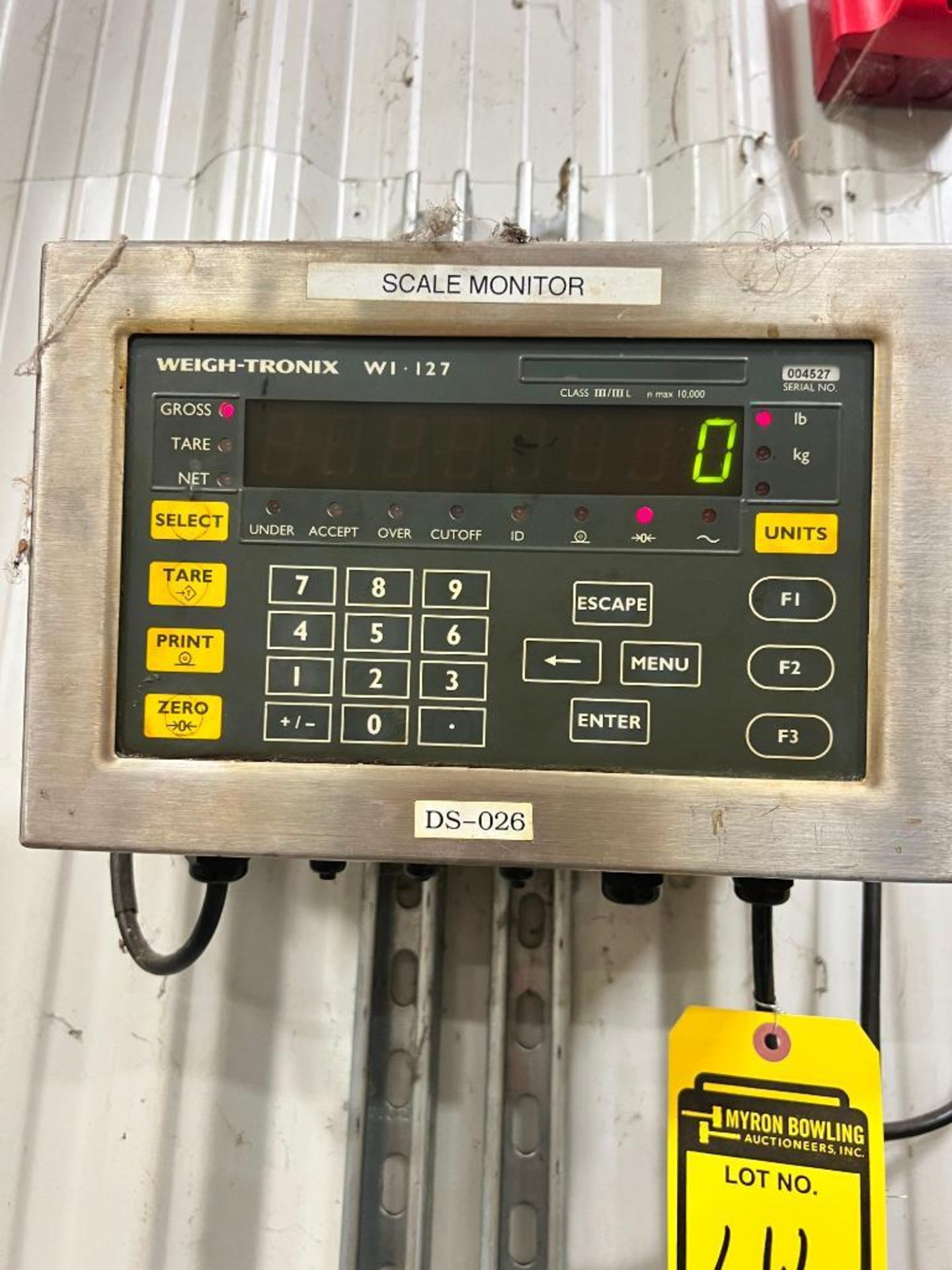 Weigh-Tronix Digital Platform Scale, Model WI-127, S/N 004527 - Image 2 of 3