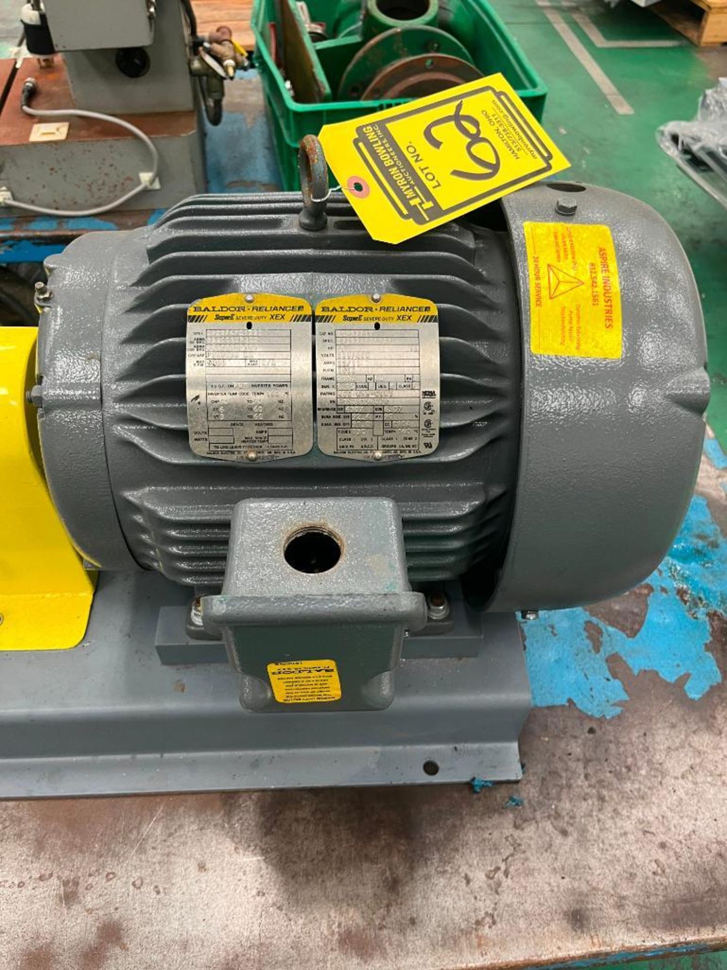 Baldor 10 HP Electric Motor, 5,400 RPM - Image 3 of 4