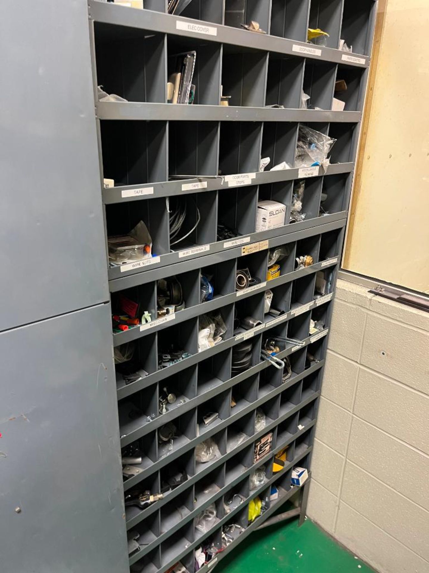 Contents of Maintenance Repair Room; Electrical Wire, Fittings, Chain, Breakers, Relays, Plug Ends, - Image 25 of 65