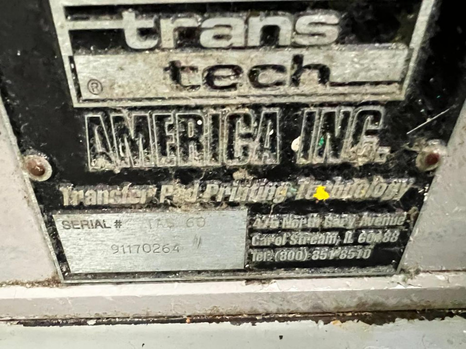 Trans Tech Sealcup 60 Pad Printer, Model TAS-60, S/N 91170264 - Bild 4 aus 4
