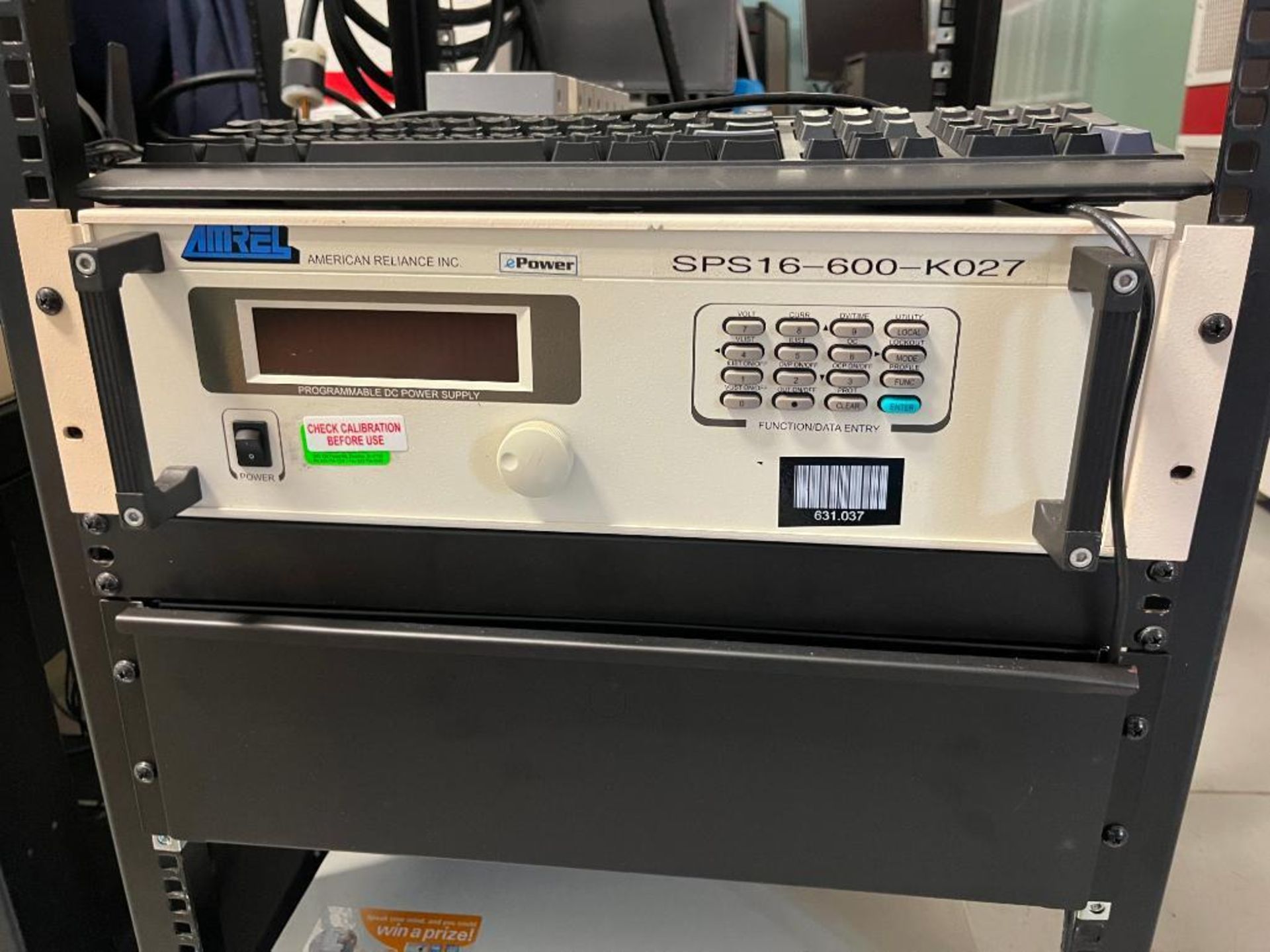 Amrel Programmable DC Power Supplies, Model SPS16-600-KO27 & Agilent N5772A DC Power Supply on Serve - Image 3 of 5