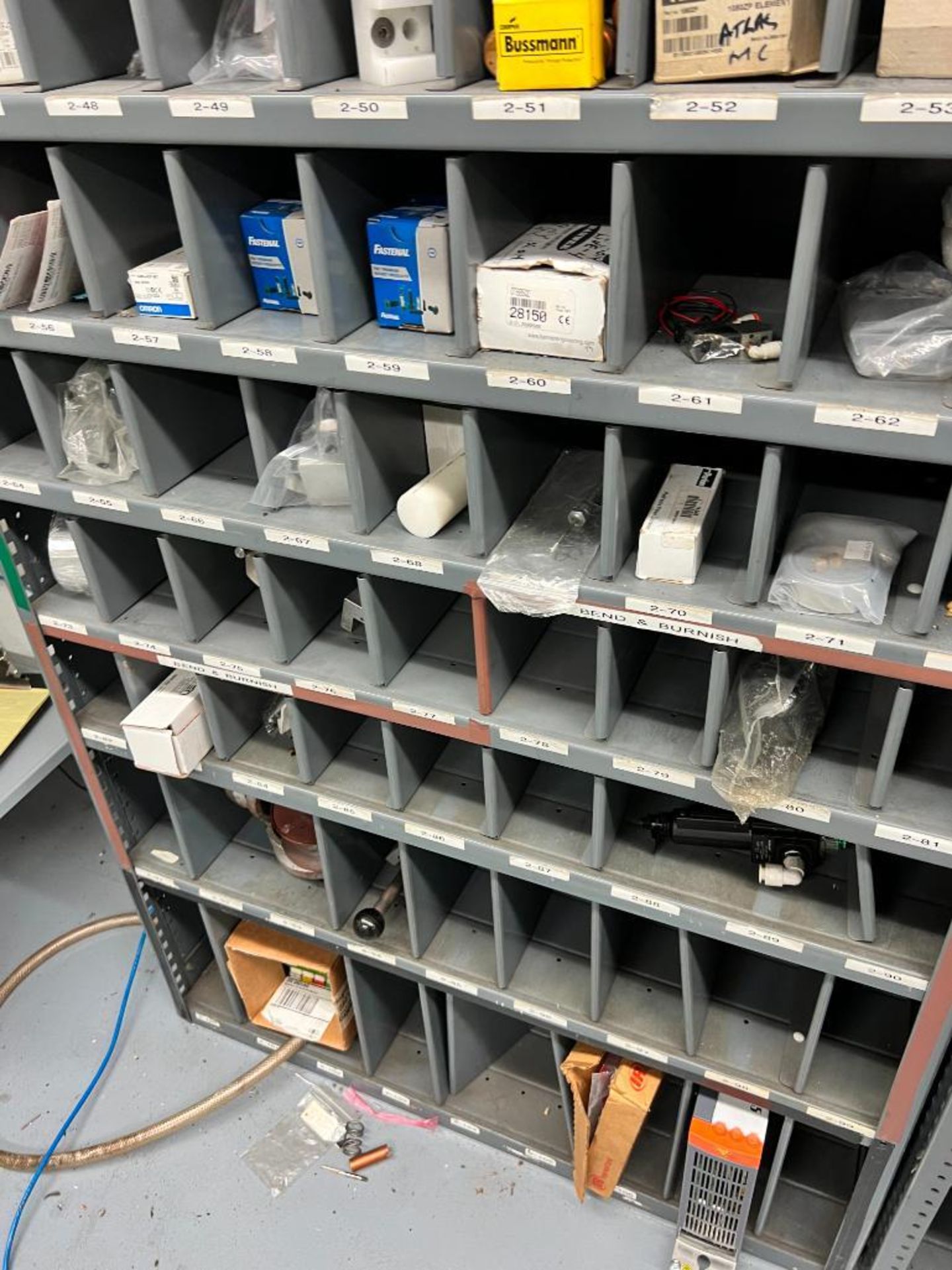 (28) Shelves of Assorted Parts, VERY LARGE LOT Consisting of MRO, Drives, Valves, PLC, Nuts, Bolts, - Bild 10 aus 67