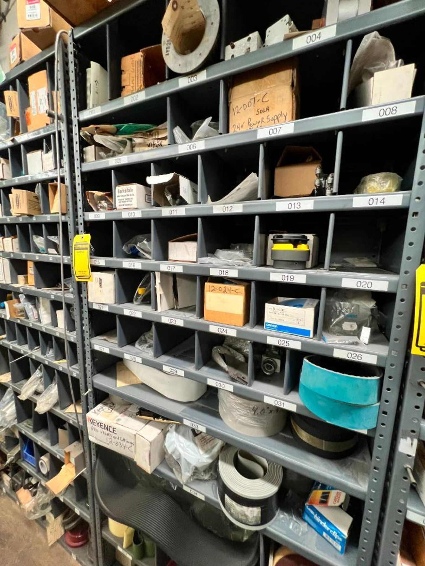 (28) Shelves of Assorted Parts, VERY LARGE LOT Consisting of MRO, Drives, Valves, PLC, Nuts, Bolts, - Bild 26 aus 67