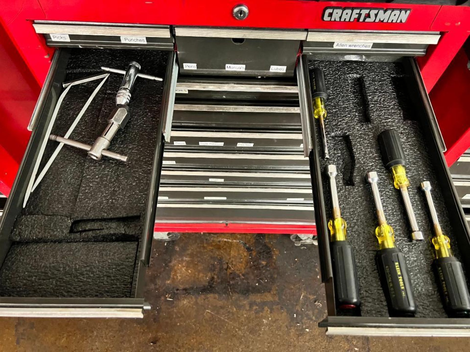 Craftsman 12-Drawer Rolling Toolbox w/ Content of Assorted Tools - Image 4 of 11