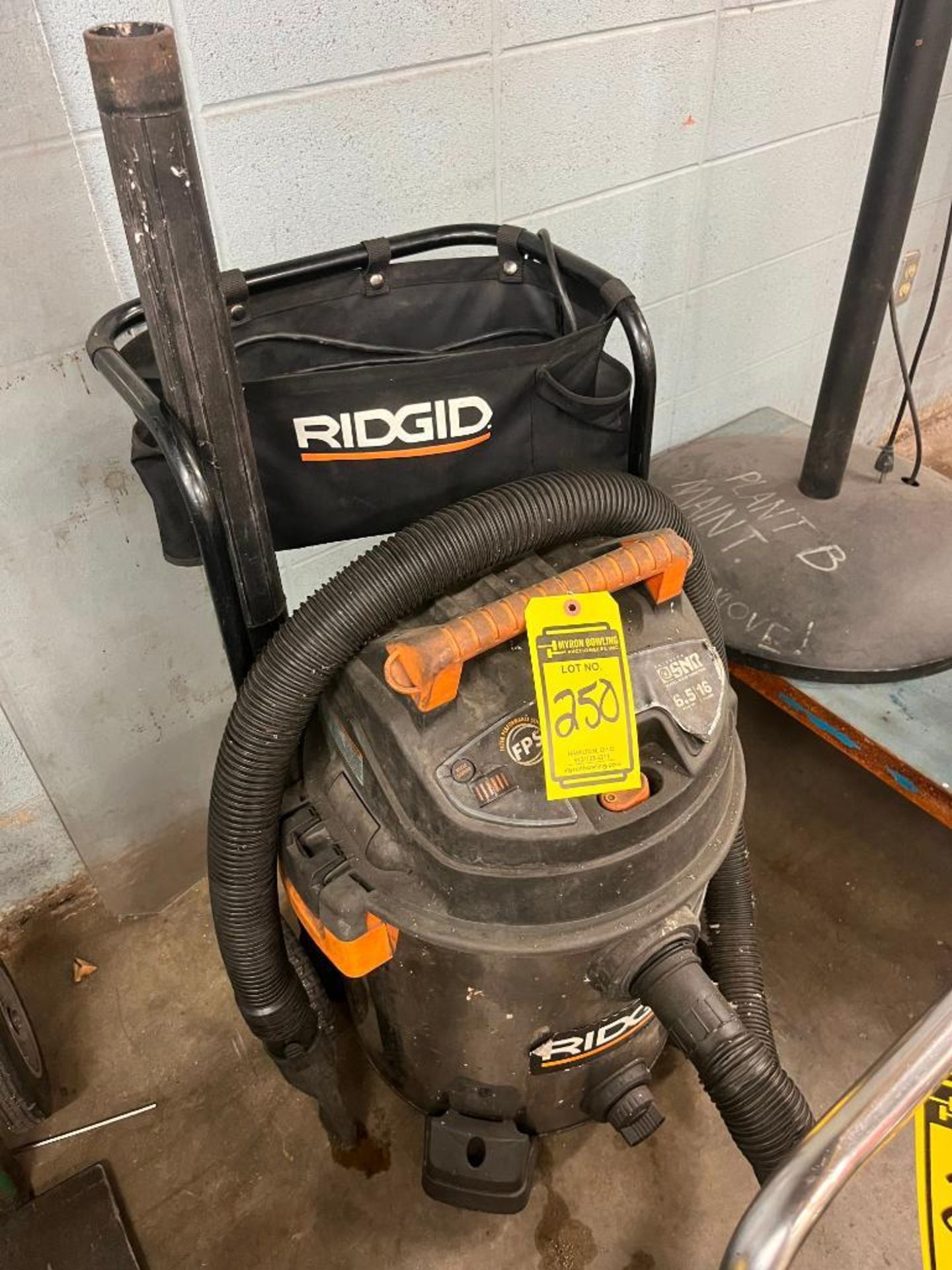 Ridgid Professional Shop Vac, 6.5 HP, 16-Gal., & Milwaukee Heavy Duty Shop Vac, S/N 9625, 16-Gal. - Image 2 of 3