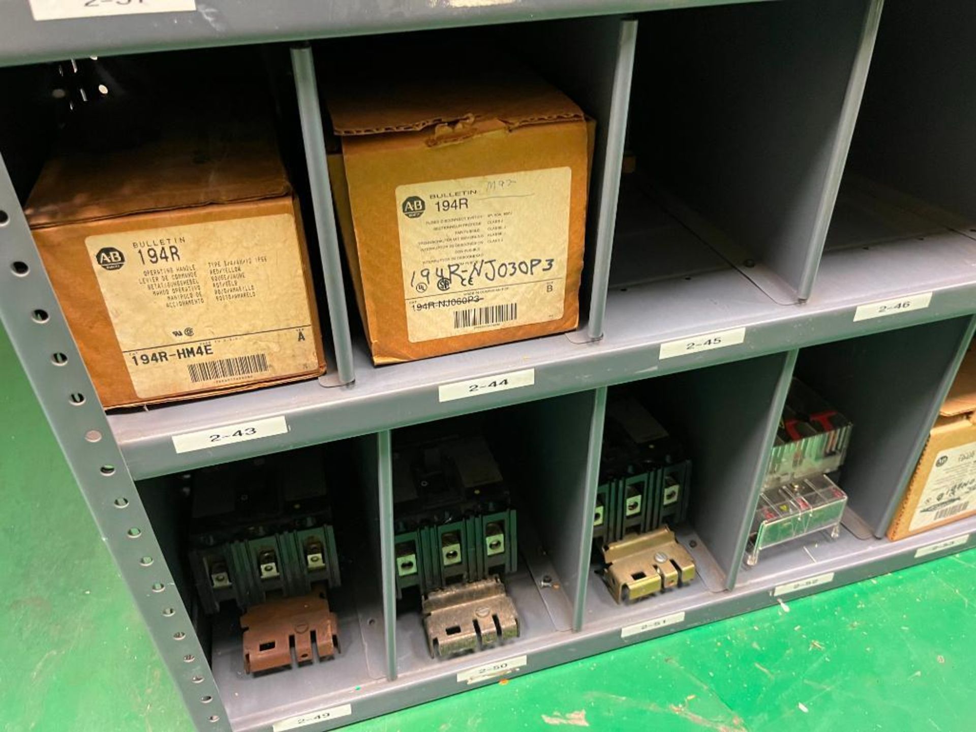 Contents of Maintenance Repair Room; Electrical Wire, Fittings, Chain, Breakers, Relays, Plug Ends, - Image 13 of 65