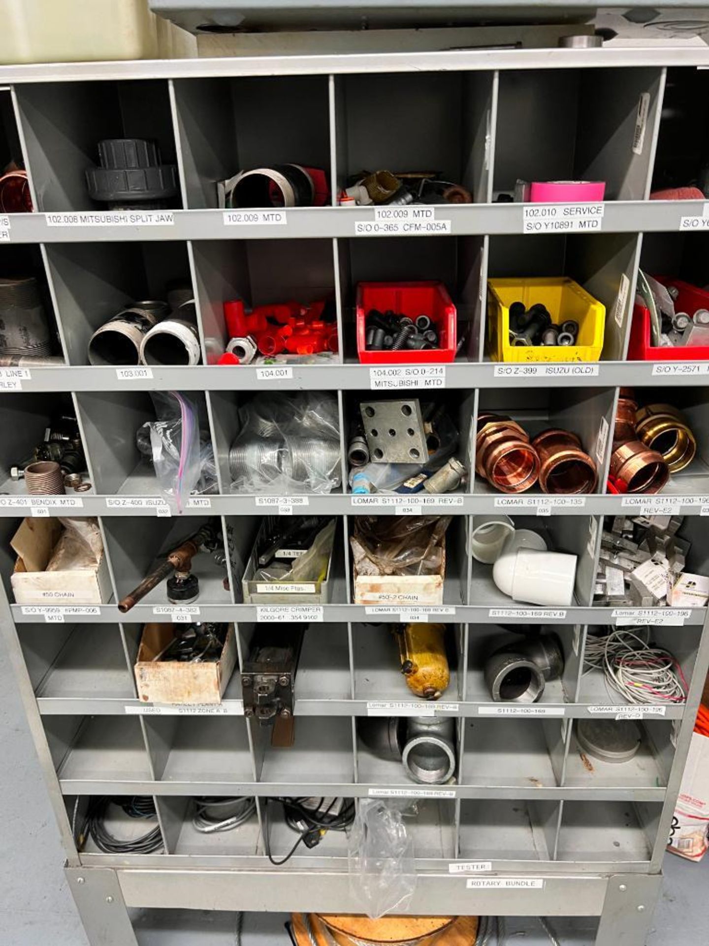 (28) Shelves of Assorted Parts, VERY LARGE LOT Consisting of MRO, Drives, Valves, PLC, Nuts, Bolts, - Image 11 of 67